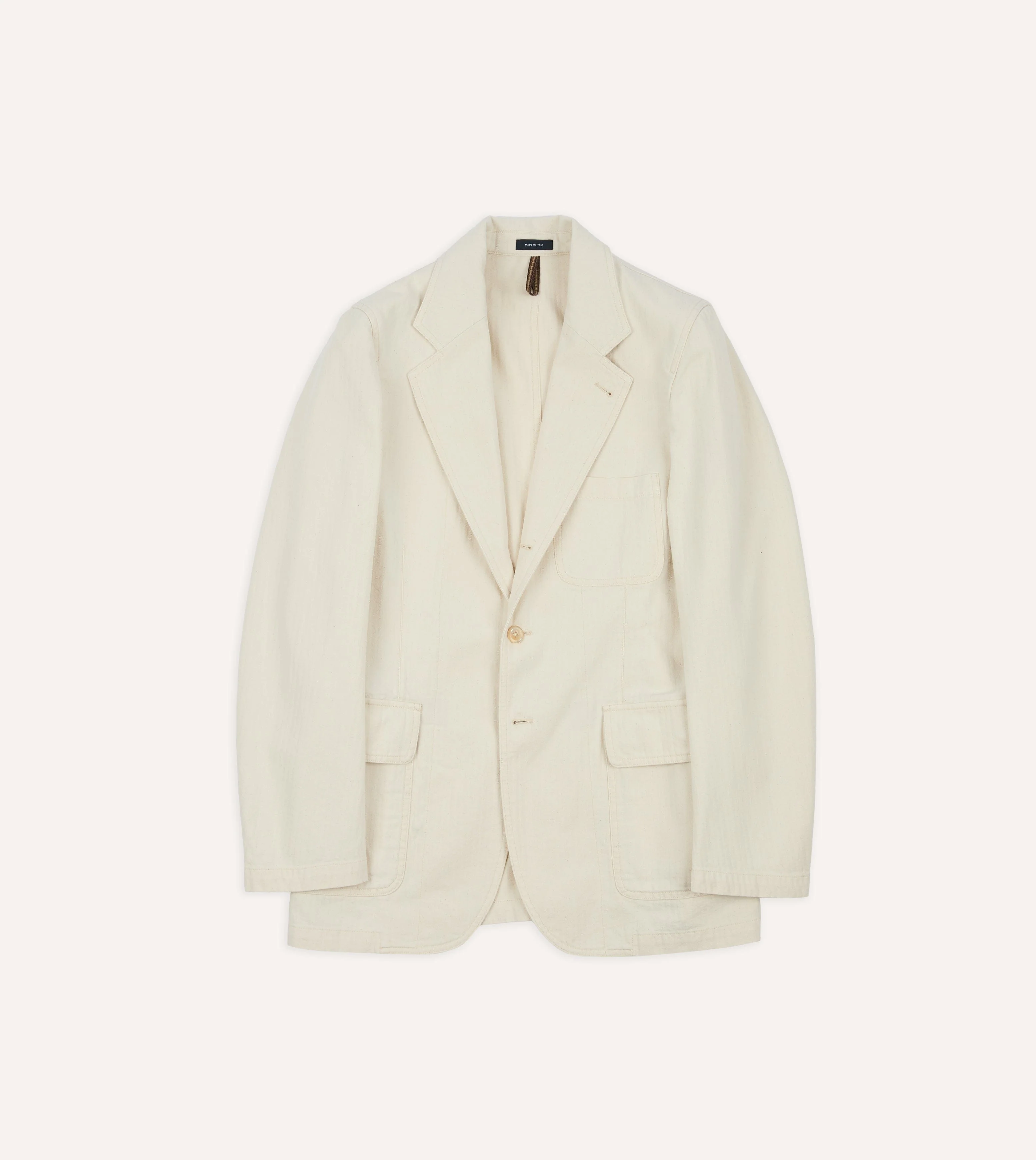 Ecru Herringbone Twill Cotton Games Blazer Mk. I - Image 2