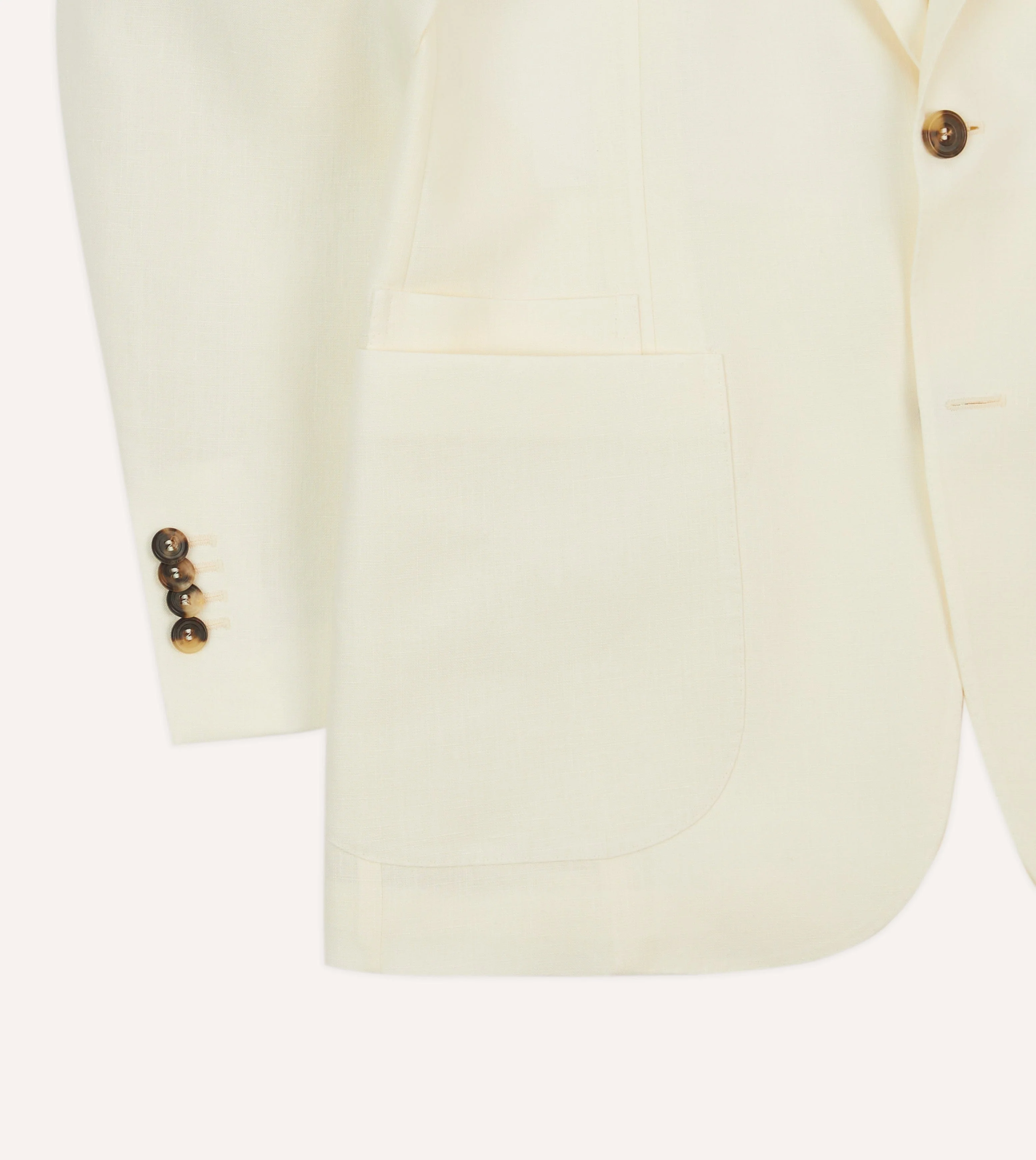 Ecru Irish Linen Tailored Jacket - Image 6