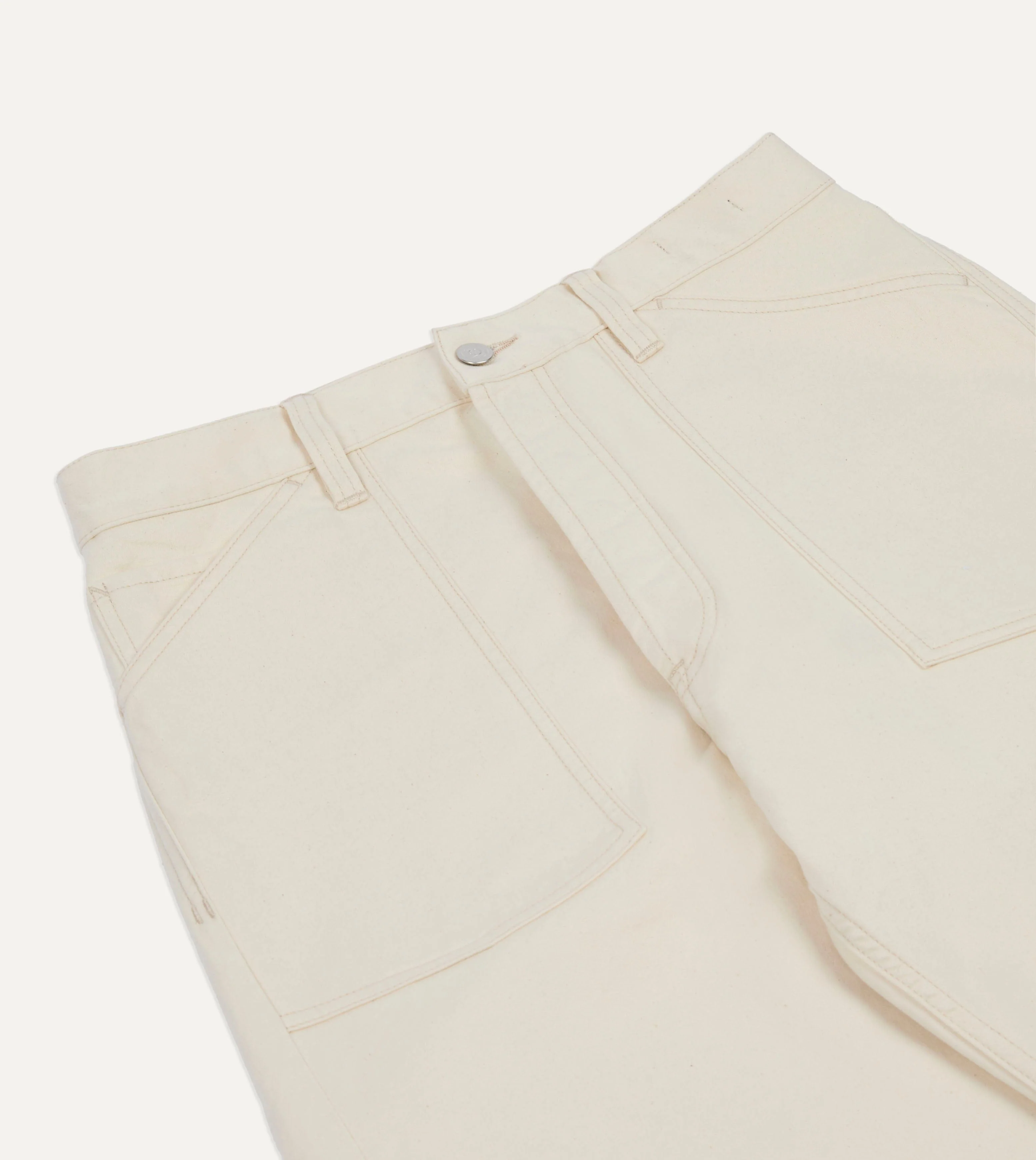 Ecru Military Satin Naval Pant - Image 6