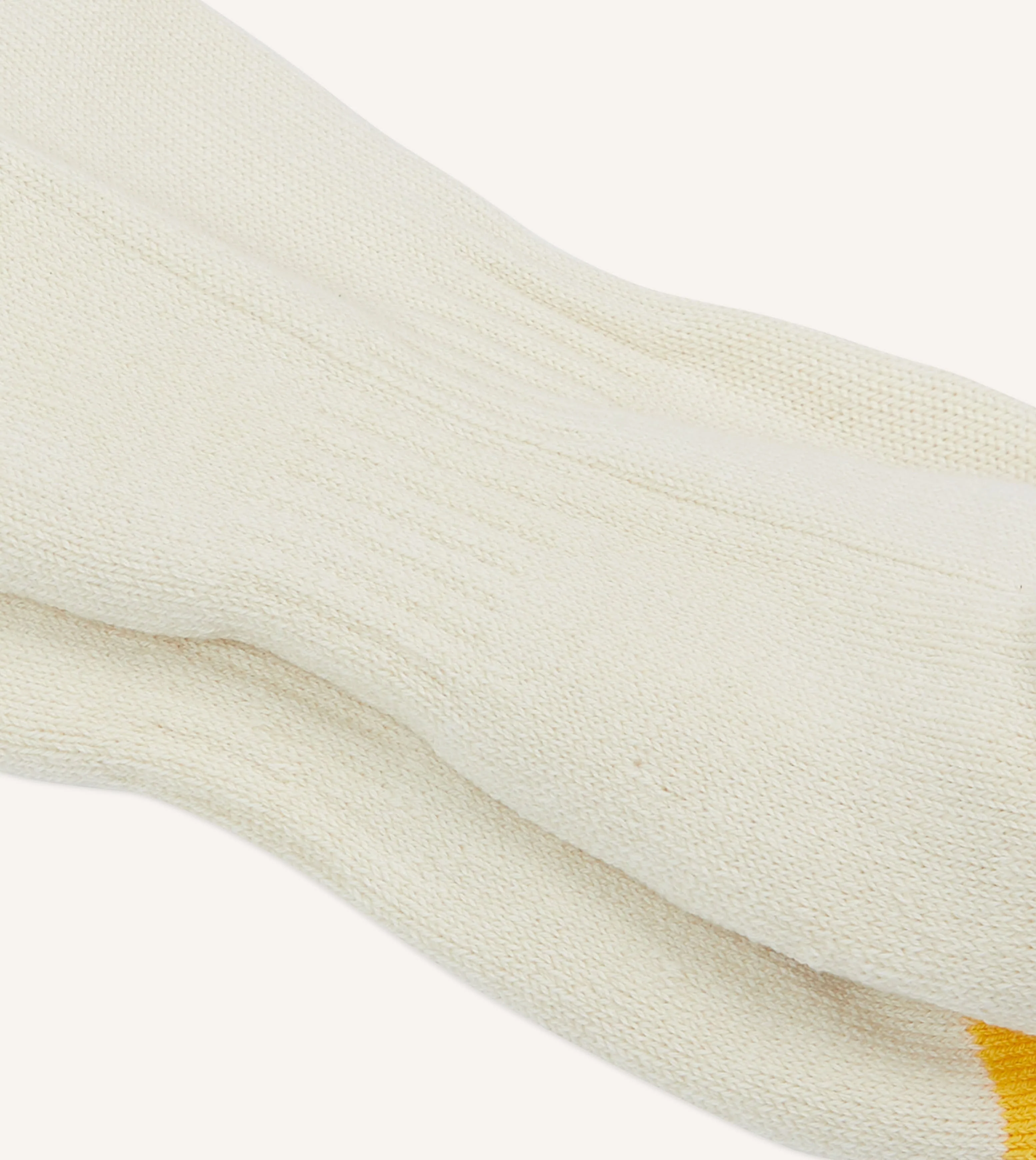 Ecru Multi 6 Stripe Cotton Sports Sock - Image 2