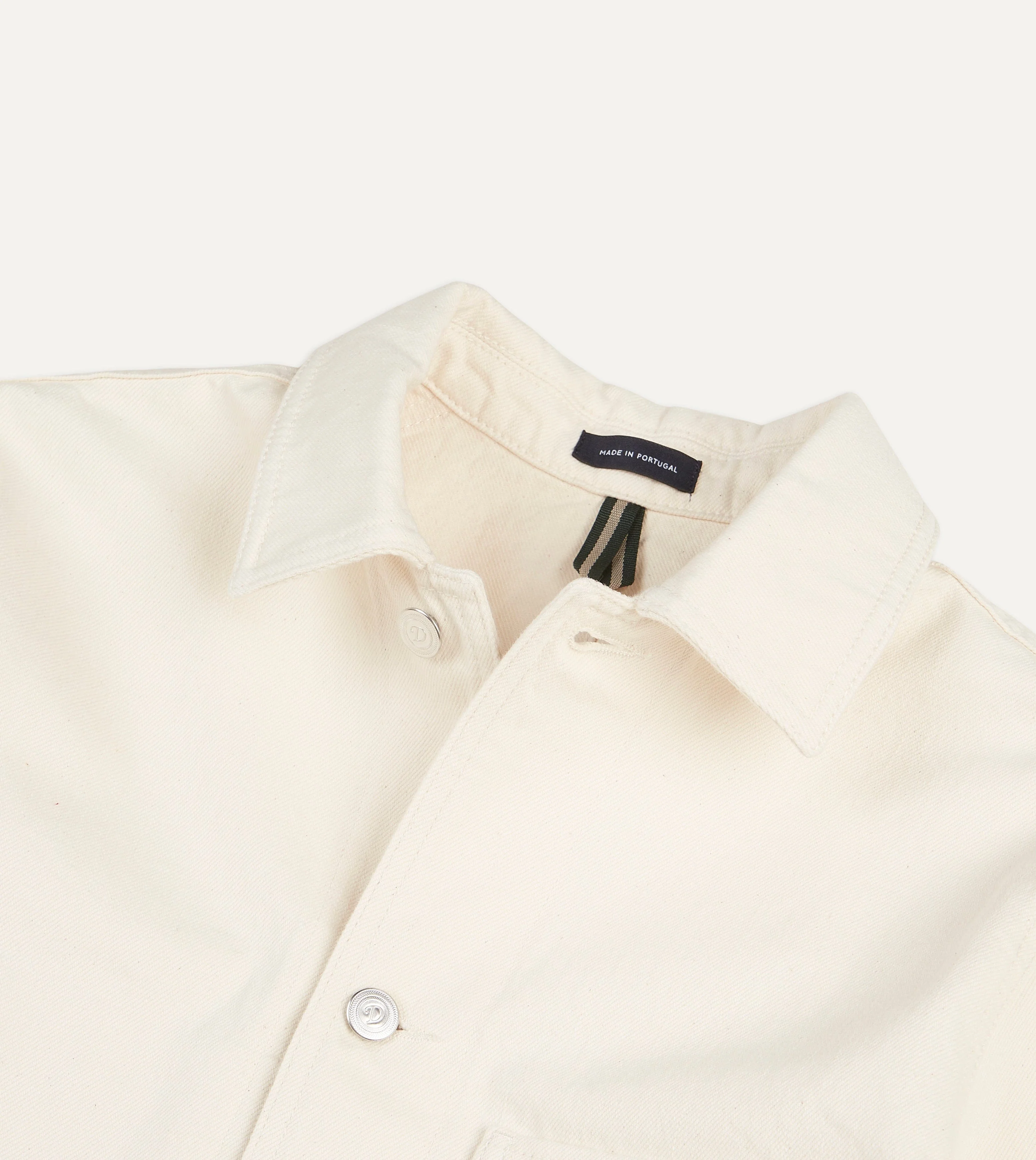 Ecru Selvedge Denim Five-Pocket Chore Jacket - Image 4