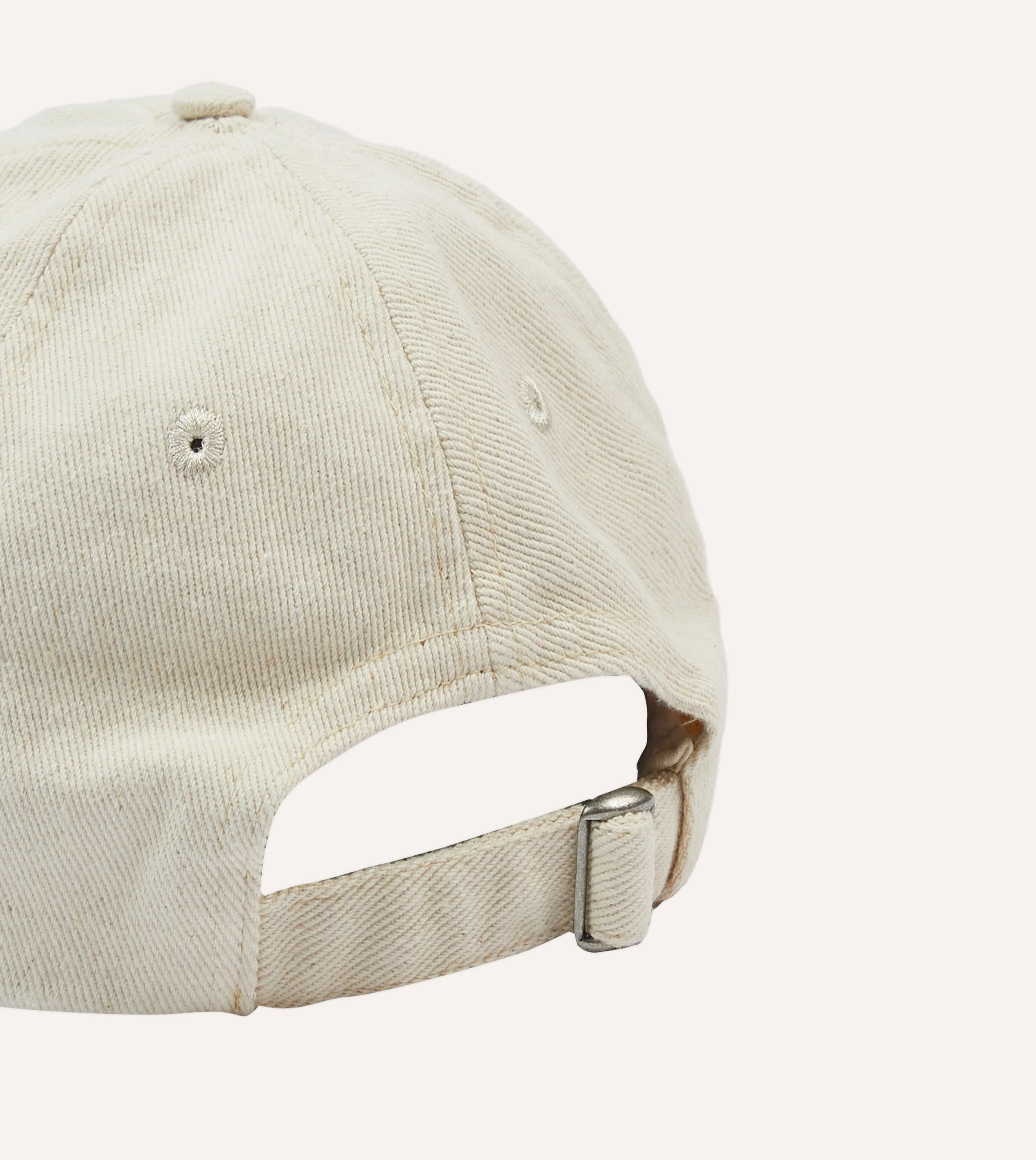 Ecru Snail Cotton Twill Baseball Cap - Image 2