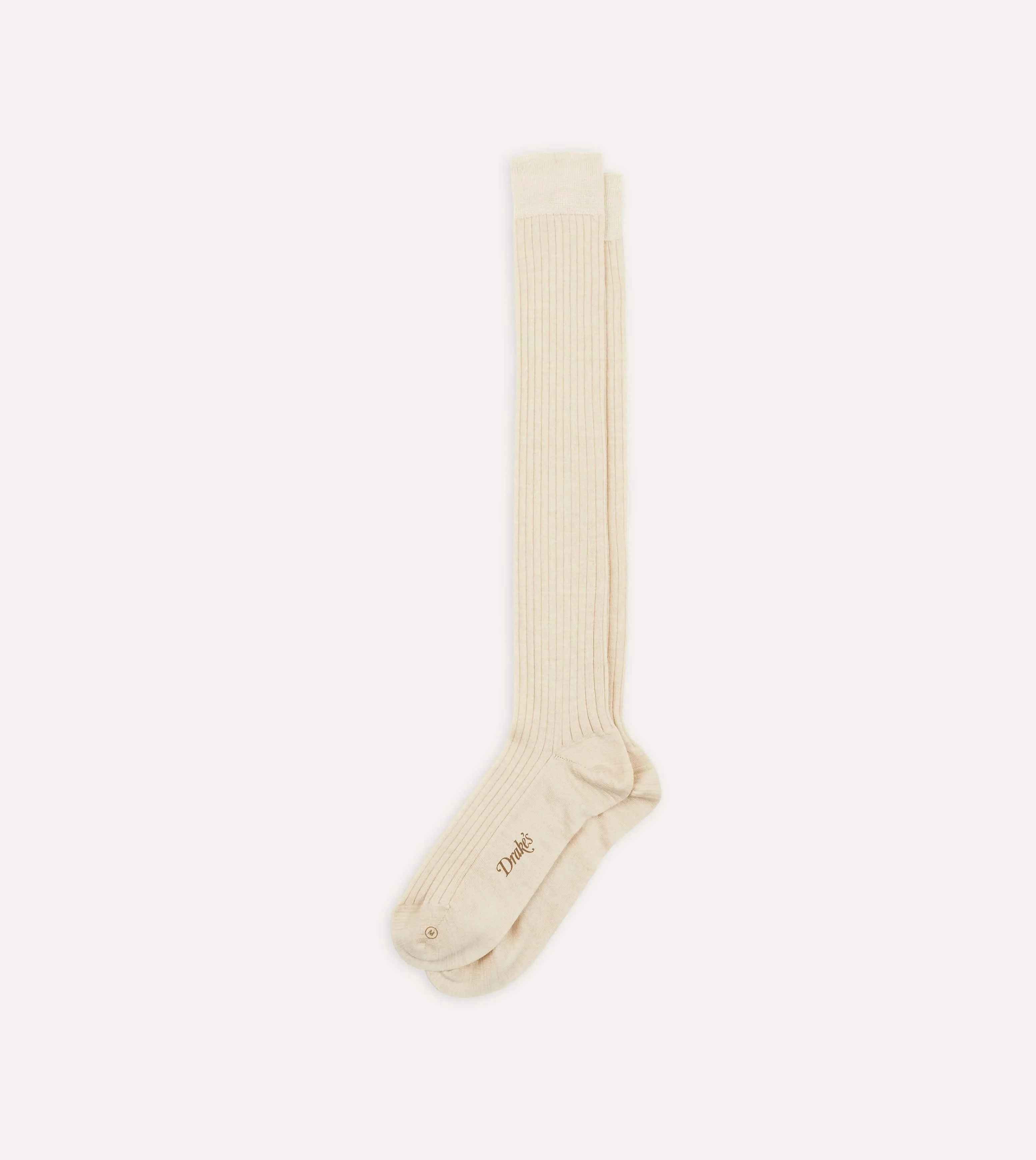 Ecru Wool Over-the-Calf Socks - Image 4