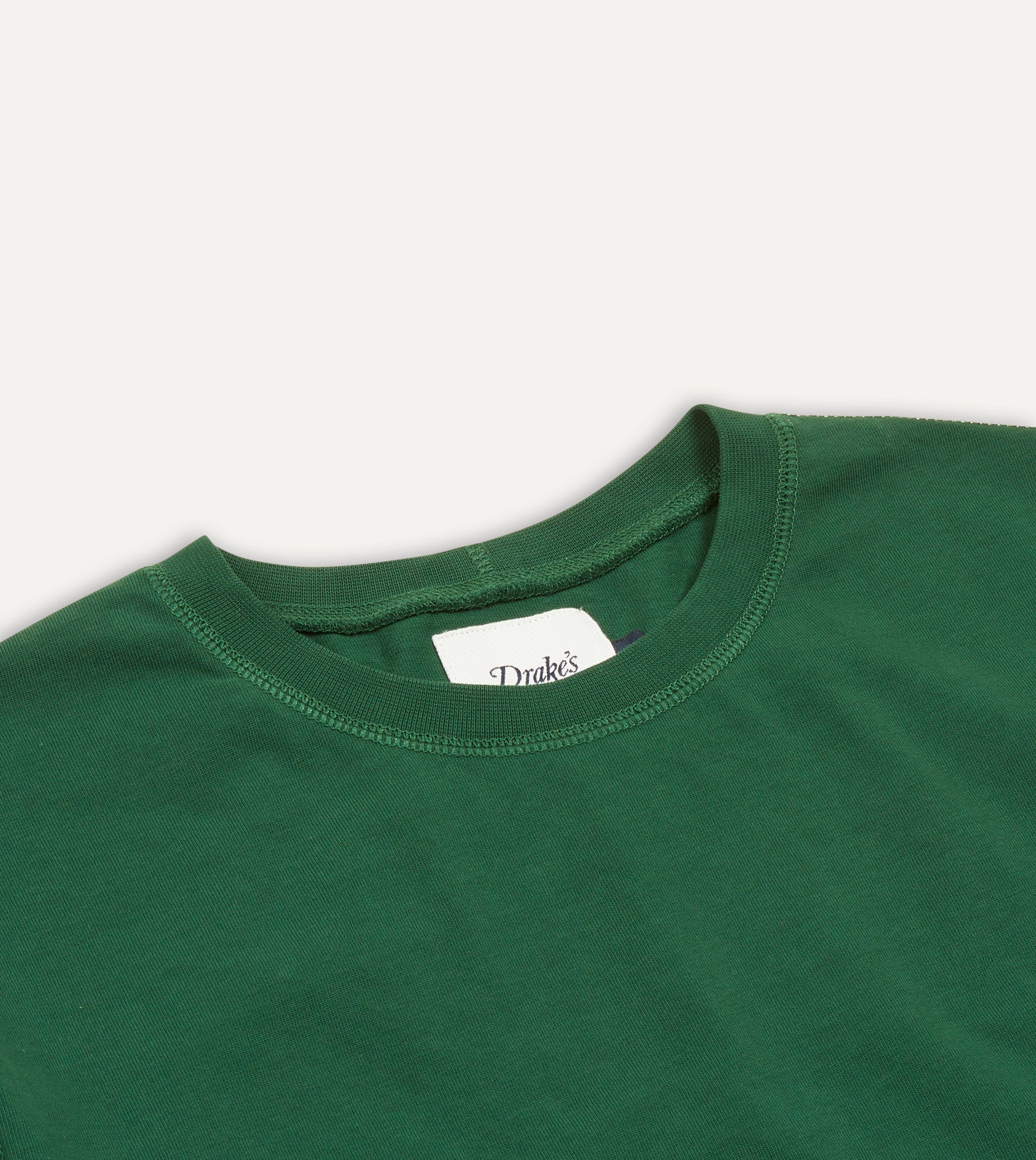 Forest Green Cotton Crew Neck Hiking T-Shirt - Image 4
