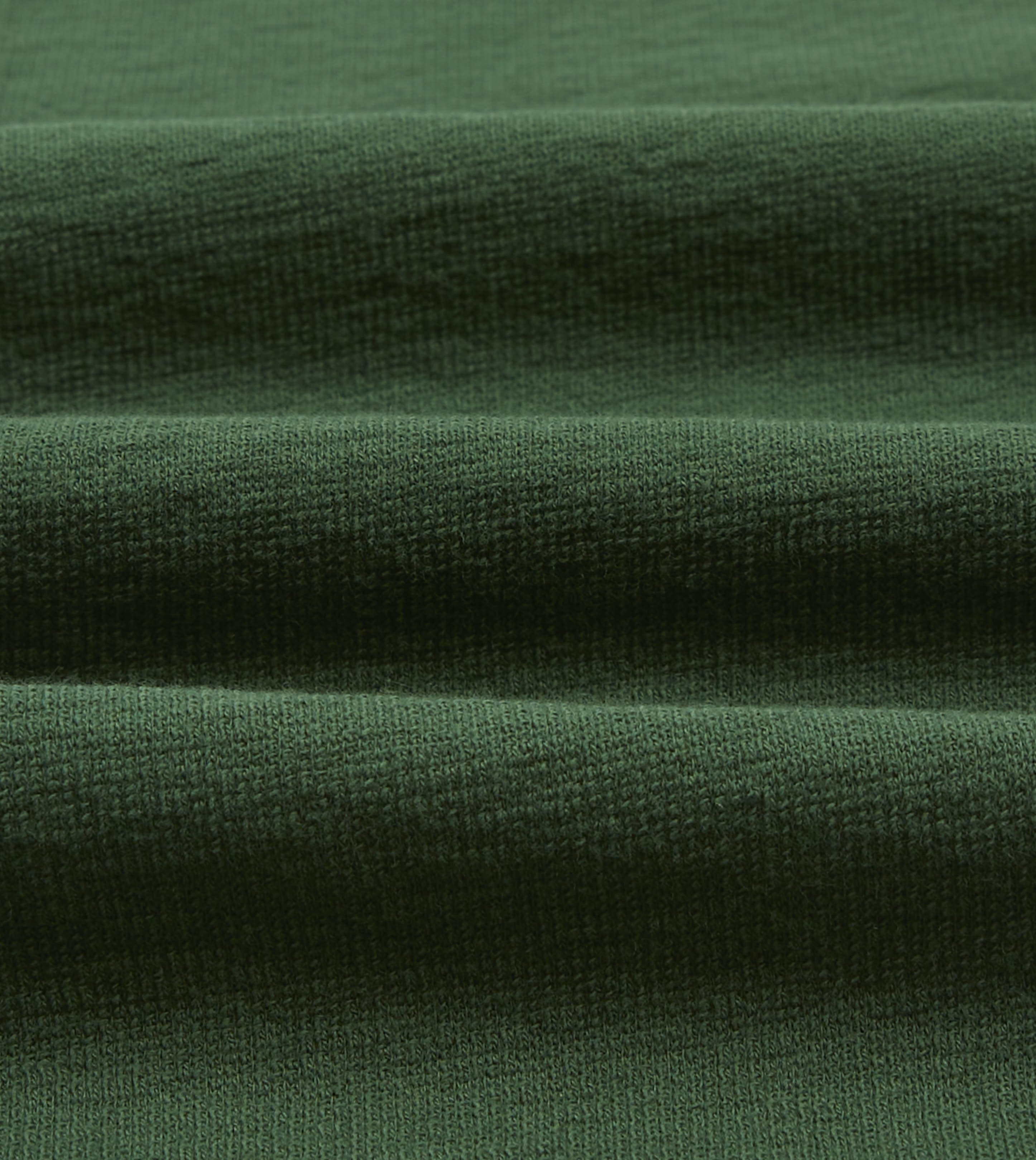 Green Cotton Long-Sleeve Mock Neck Hiking T-Shirt - Image 2