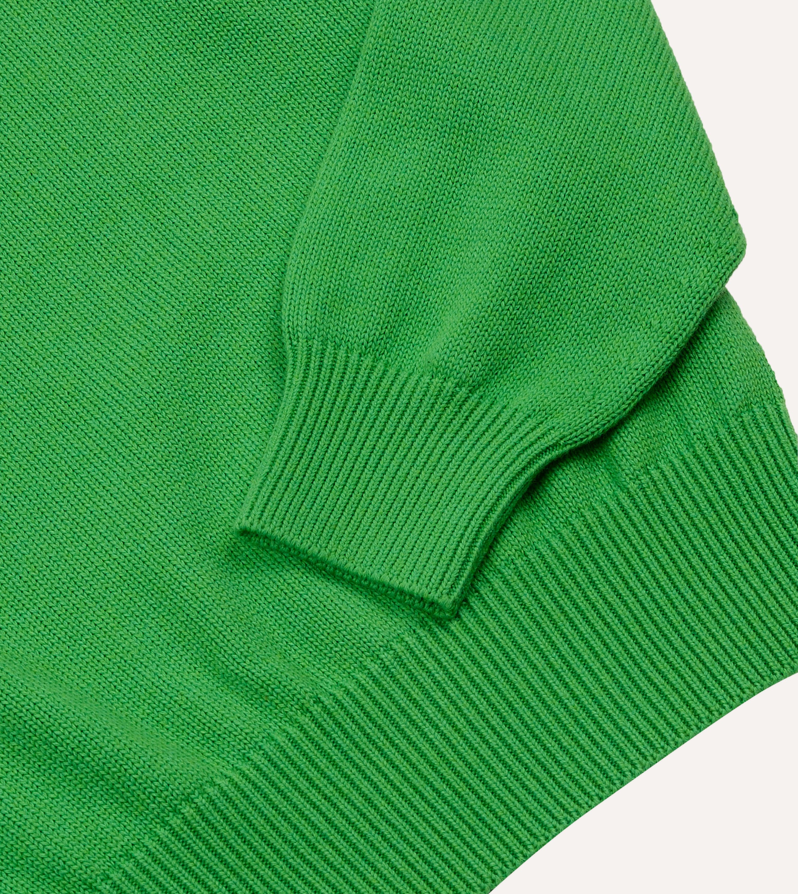Green Wool-Cotton Knit Sweatshirt - Image 5