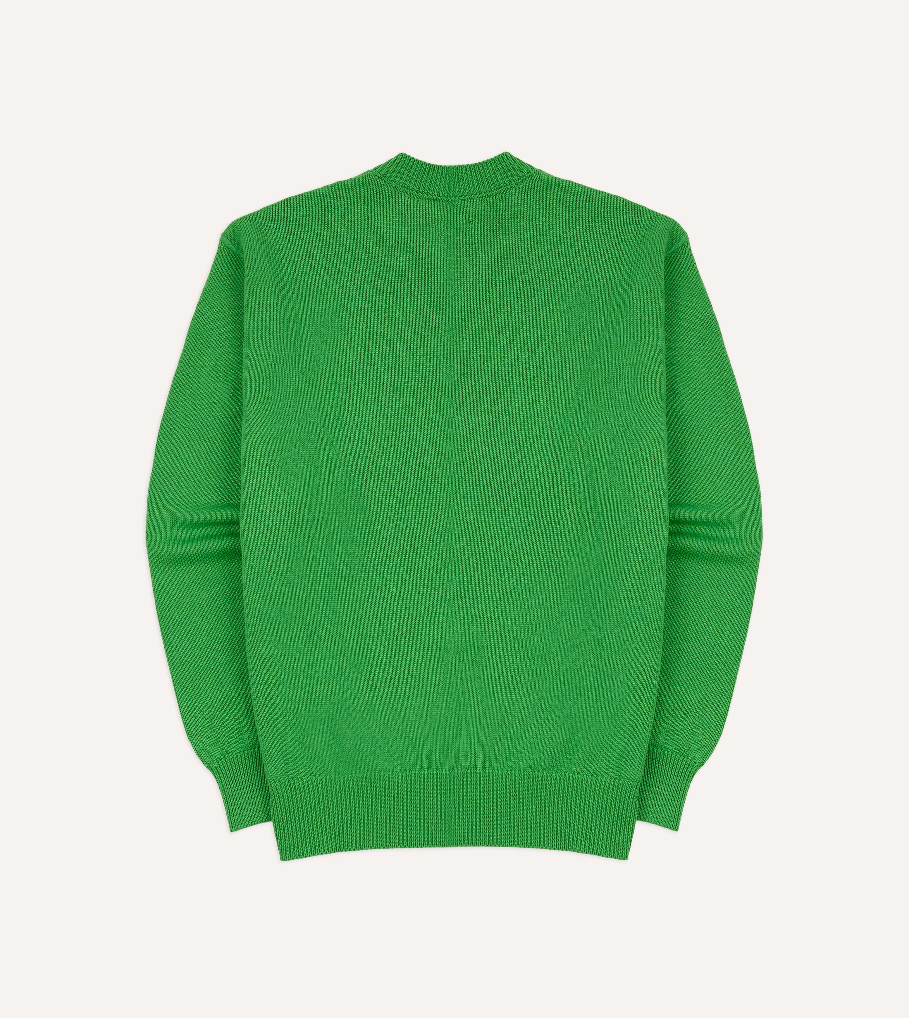 Green Wool-Cotton Knit Sweatshirt - Image 6
