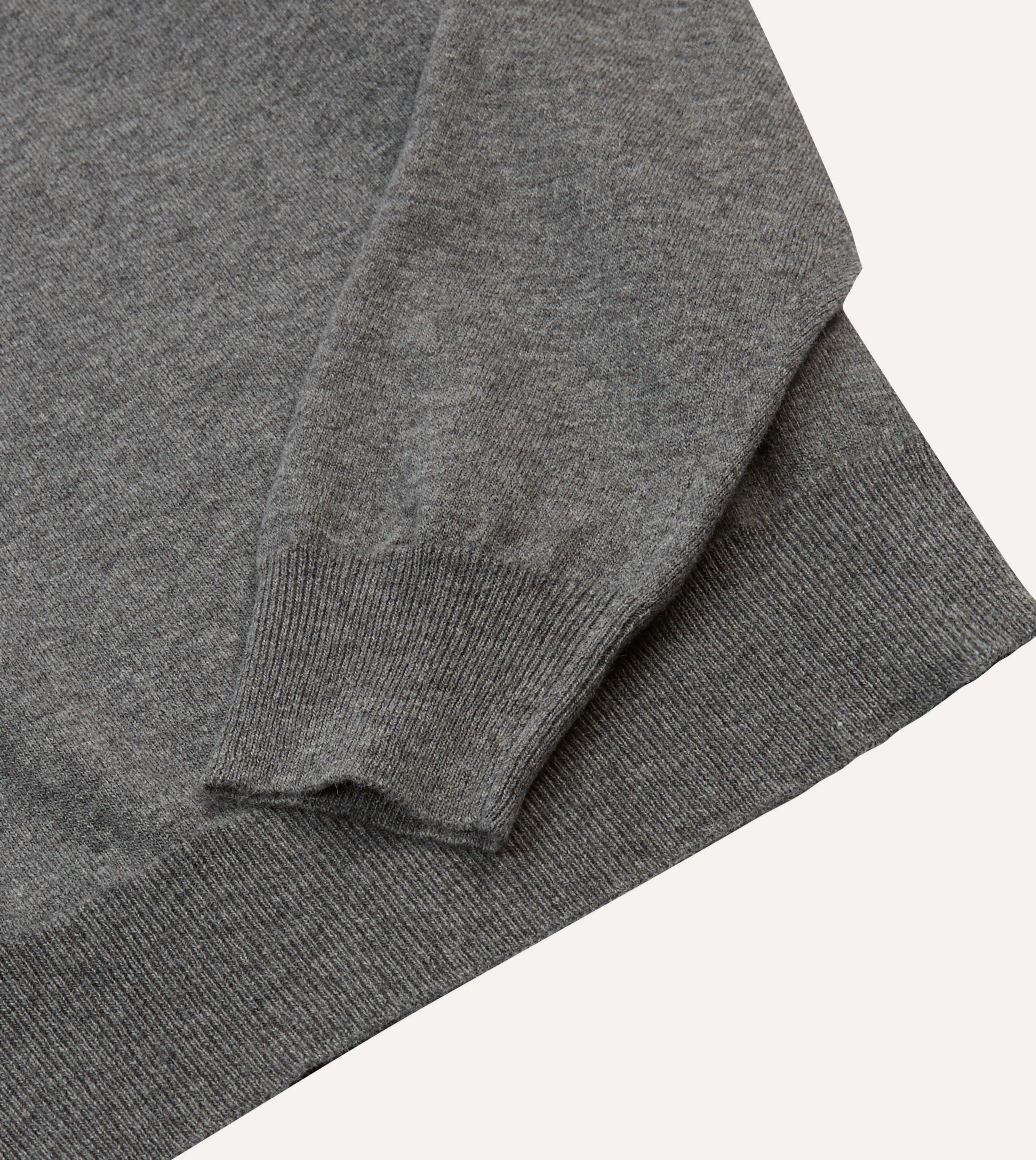 Grey Alpaca Wool Knitted Polo - Image 4