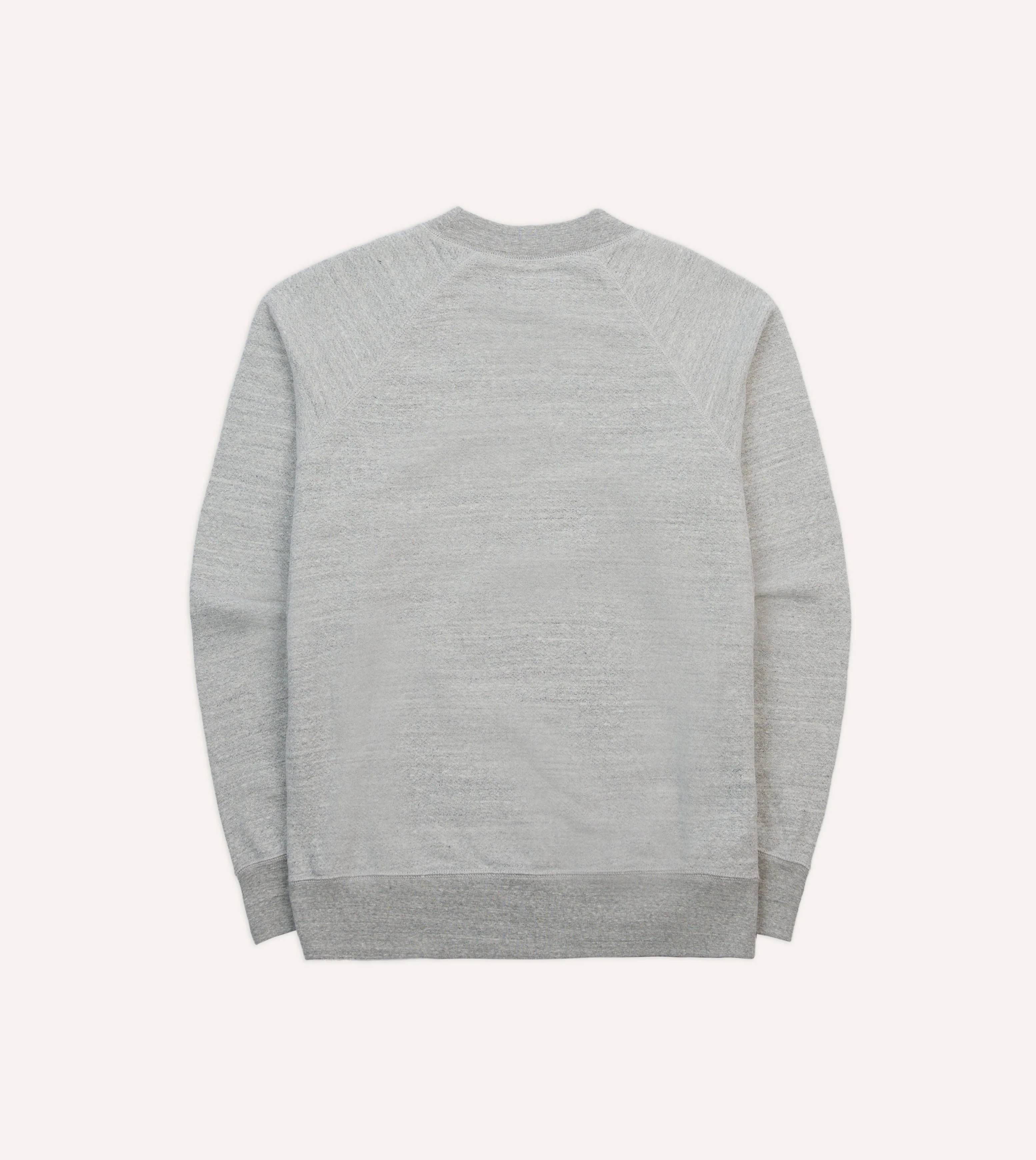 Grey Melange Cotton Sweatshirt - Image 5