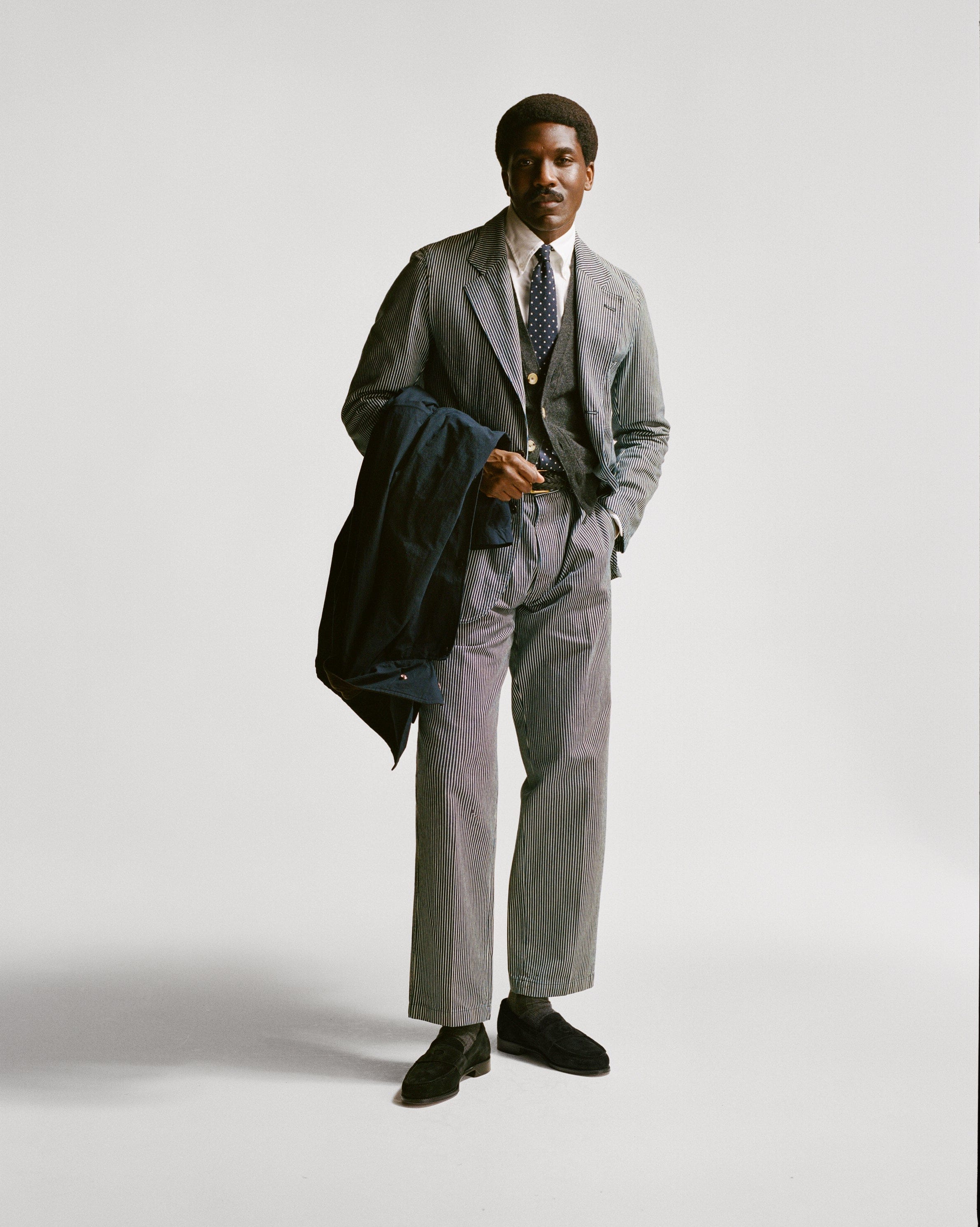 Indigo Hickory Stripe Games Trouser - Image 7