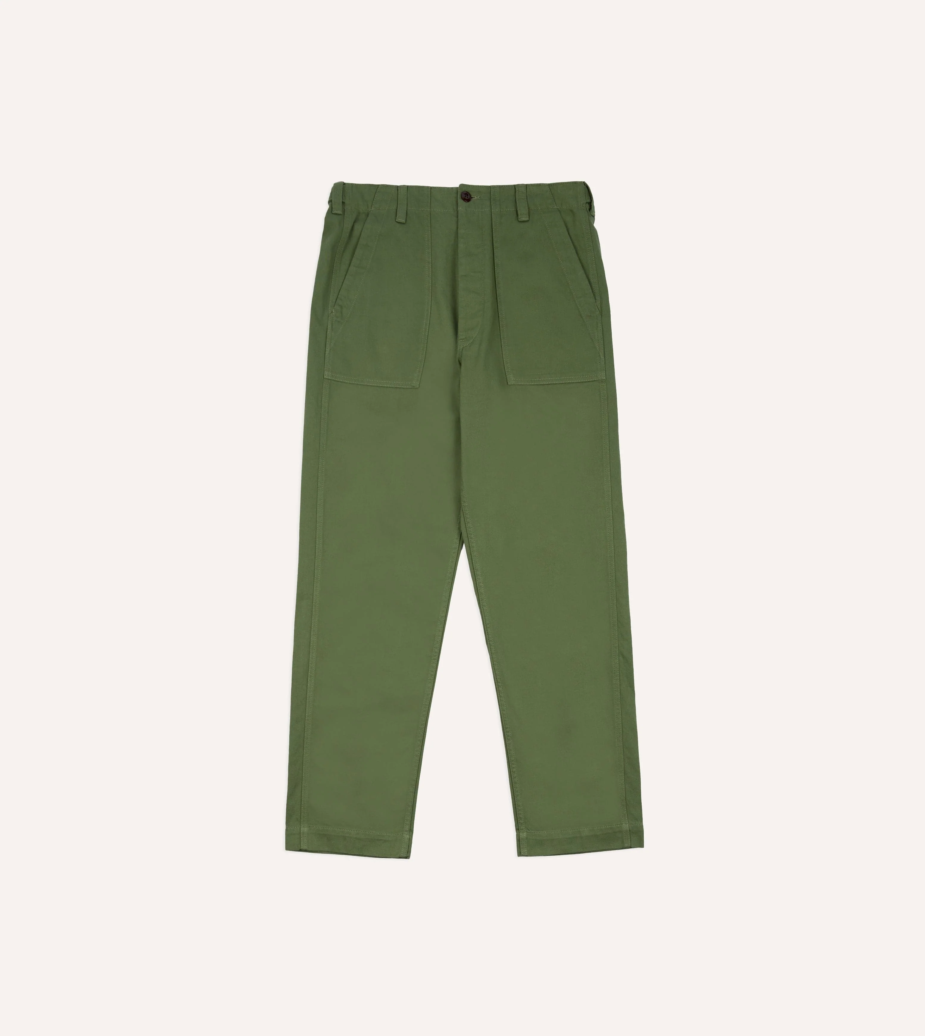 Light Green Cotton Fatigue Trouser - Image 4
