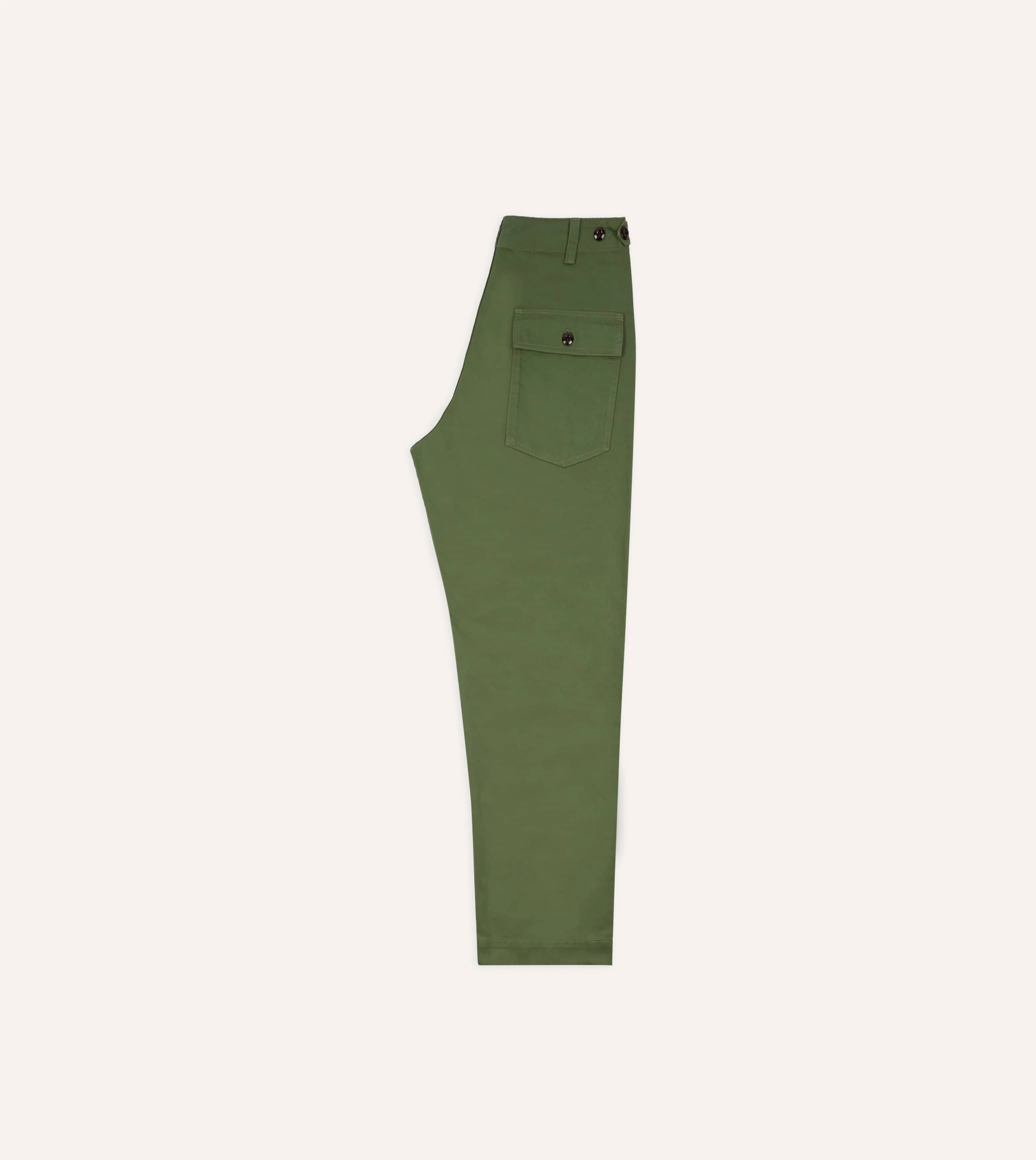 Light Green Cotton Fatigue Trouser - Image 7
