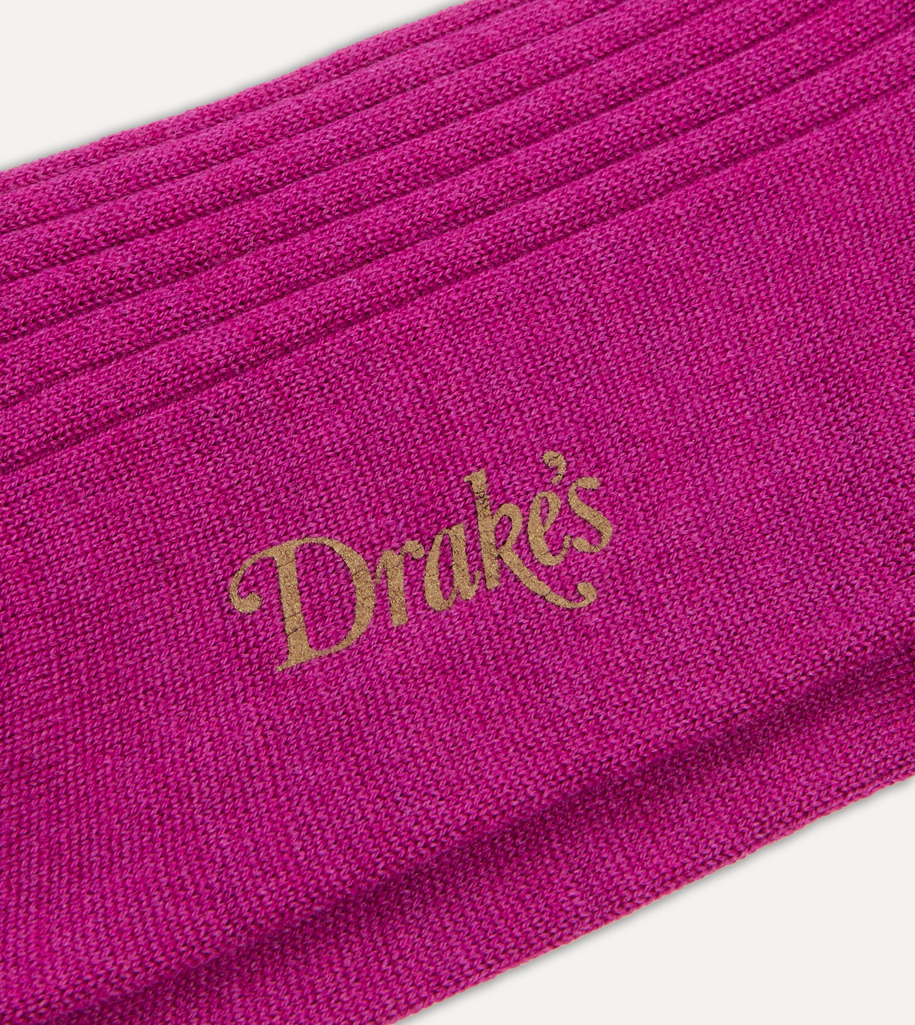 Magenta Wool Mid-Calf Socks - Image 2