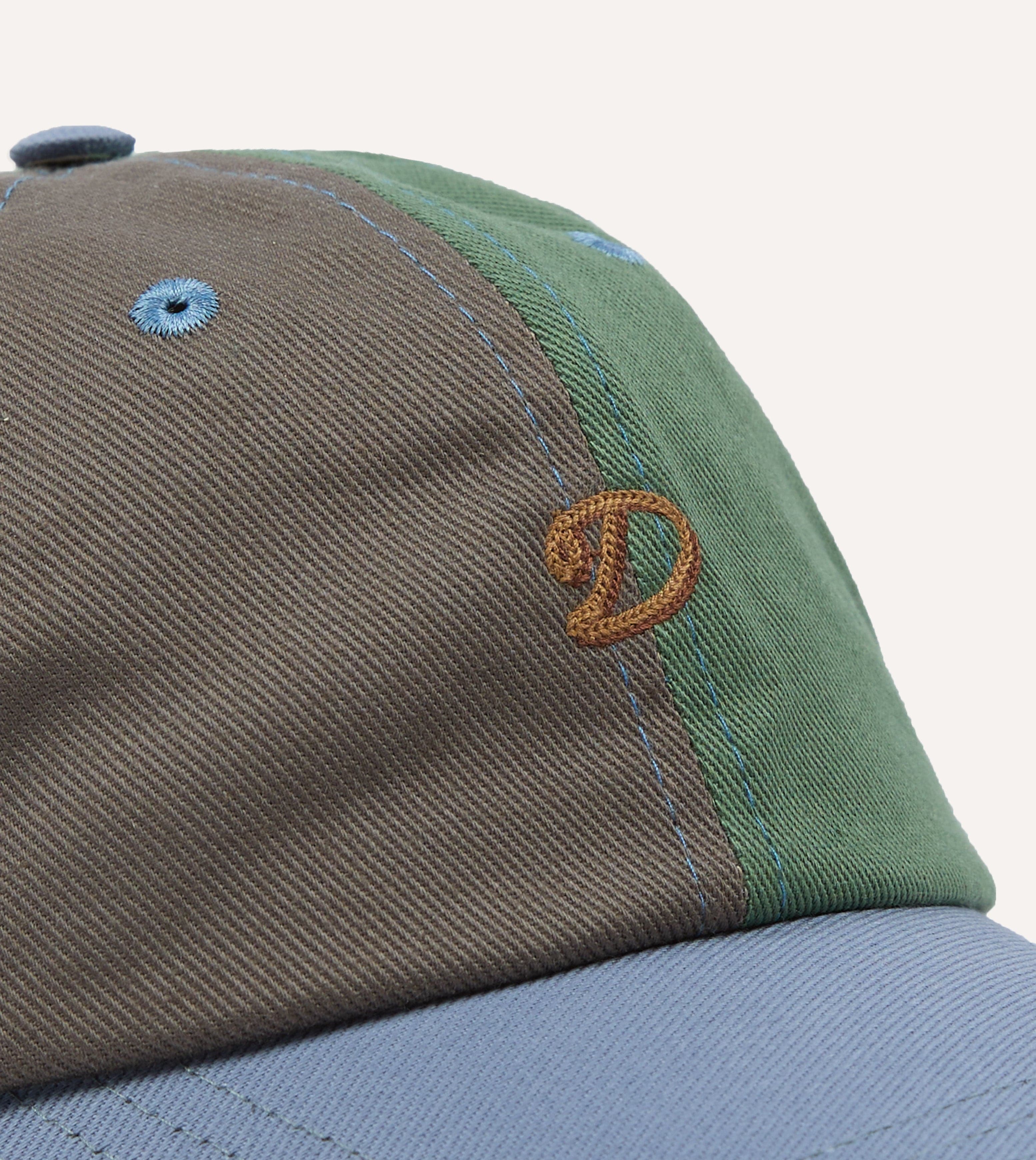 Multi Chainstitch 'D' Cotton Twill Baseball Cap - Image 2