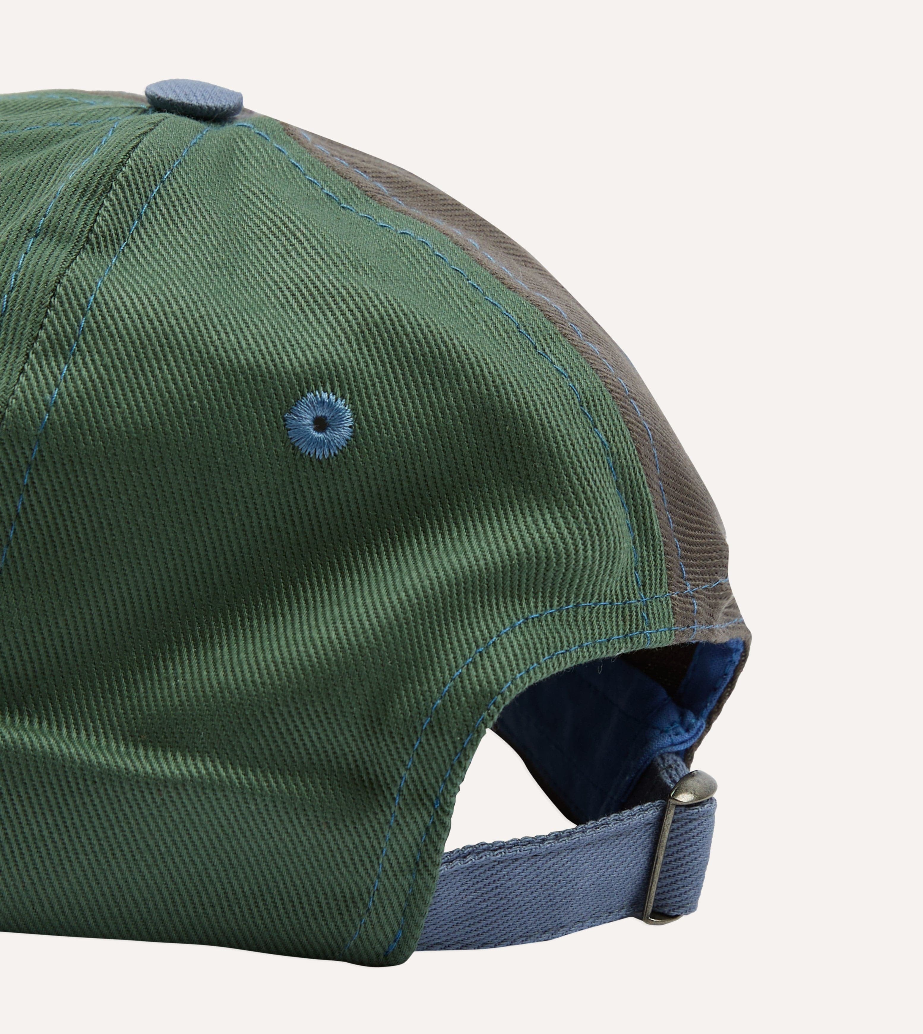 Multi Chainstitch 'D' Cotton Twill Baseball Cap - Image 3