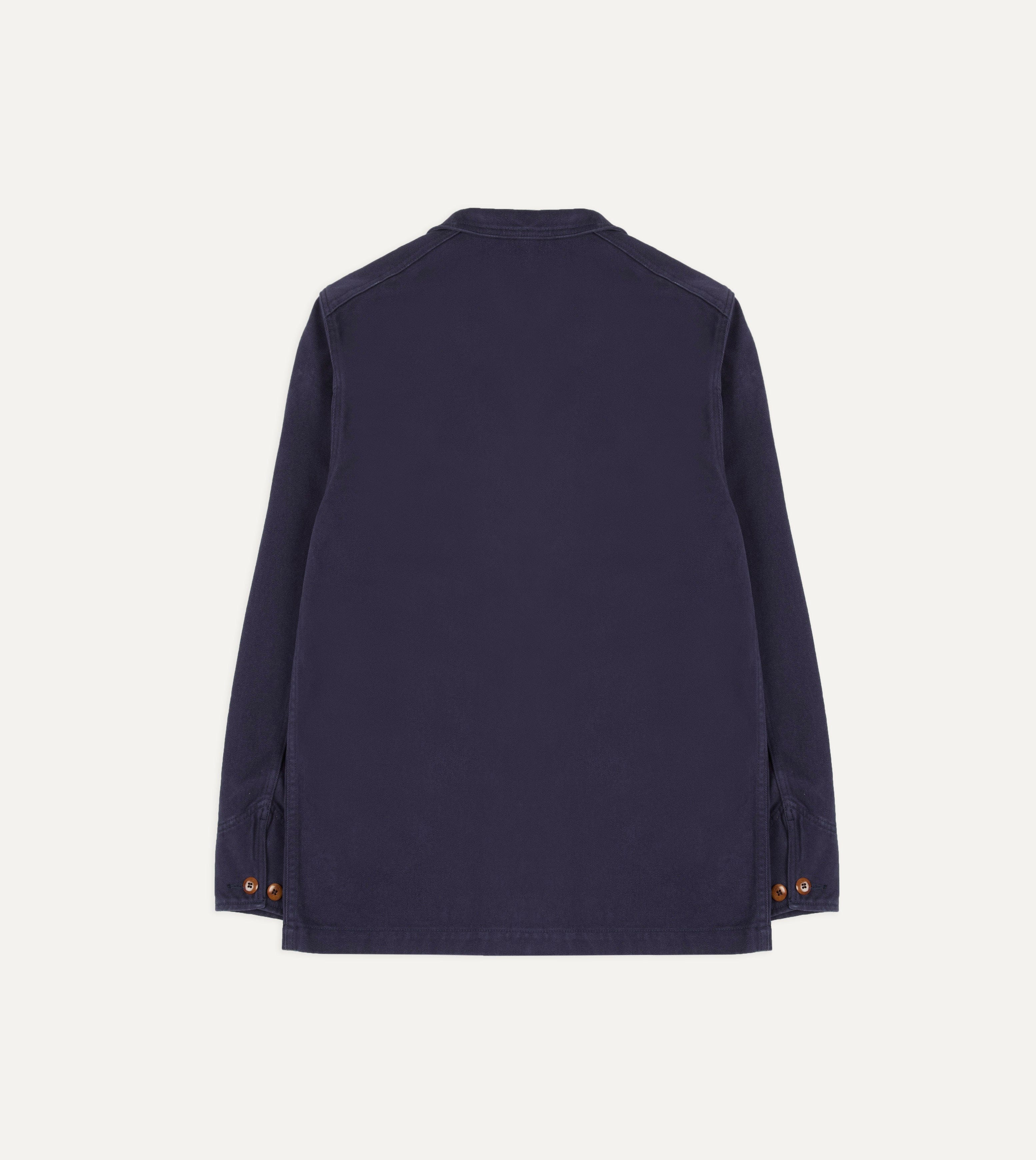 Navy Cotton Canvas Utility Blazer - Image 10