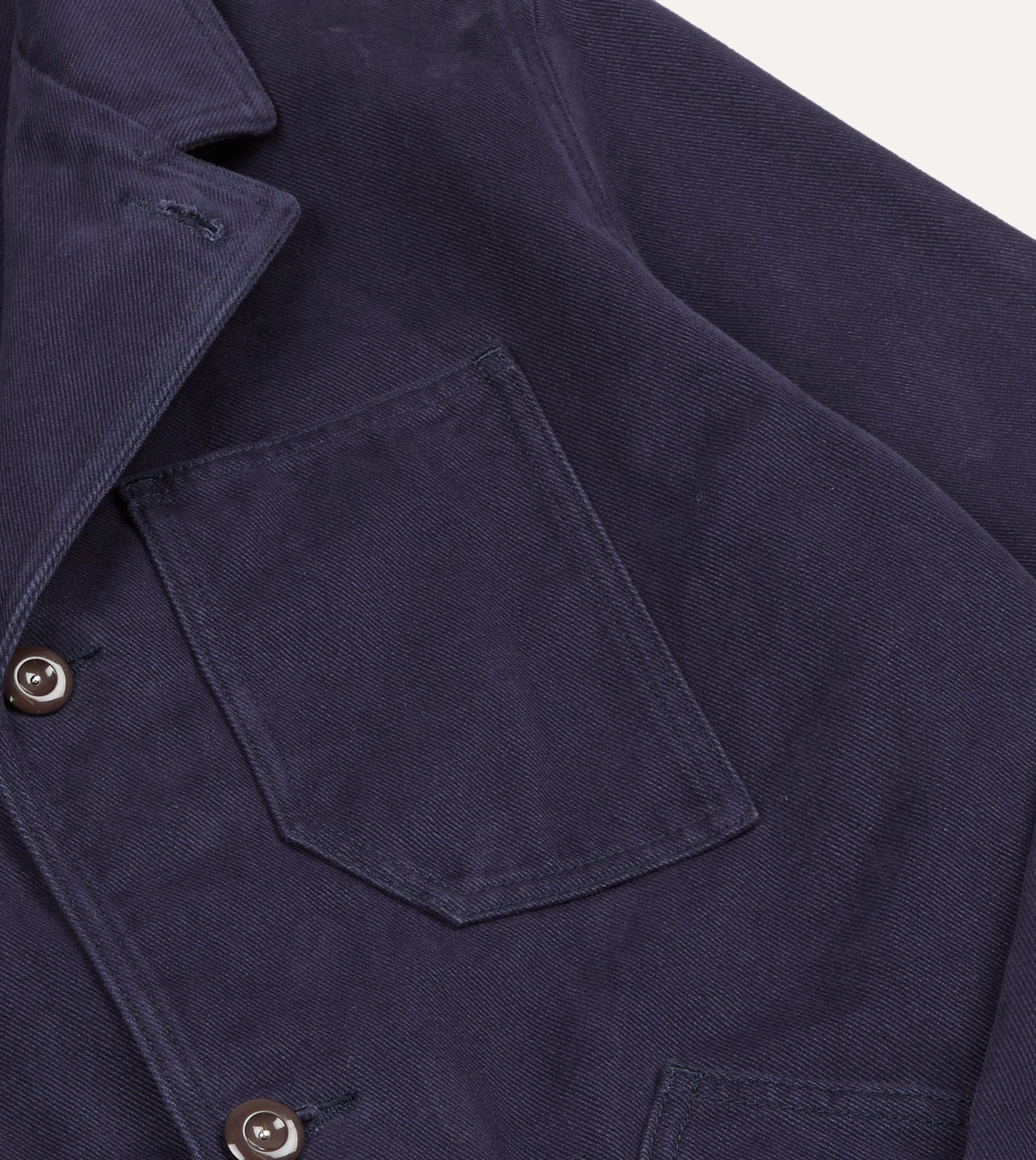 Navy Cotton Canvas Utility Blazer - Image 5