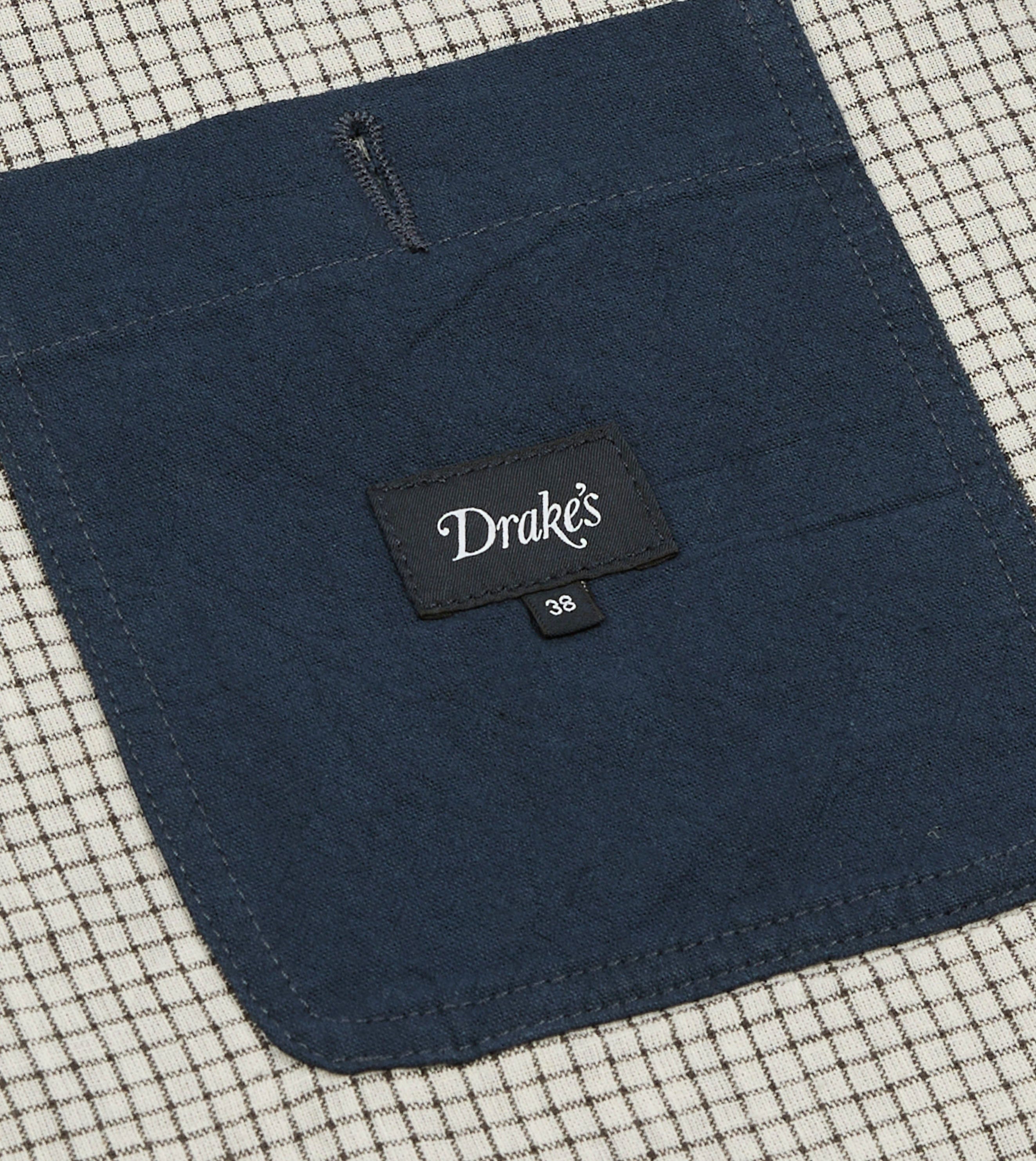 Navy Cotton-Linen Raglan Work Coat - Image 6