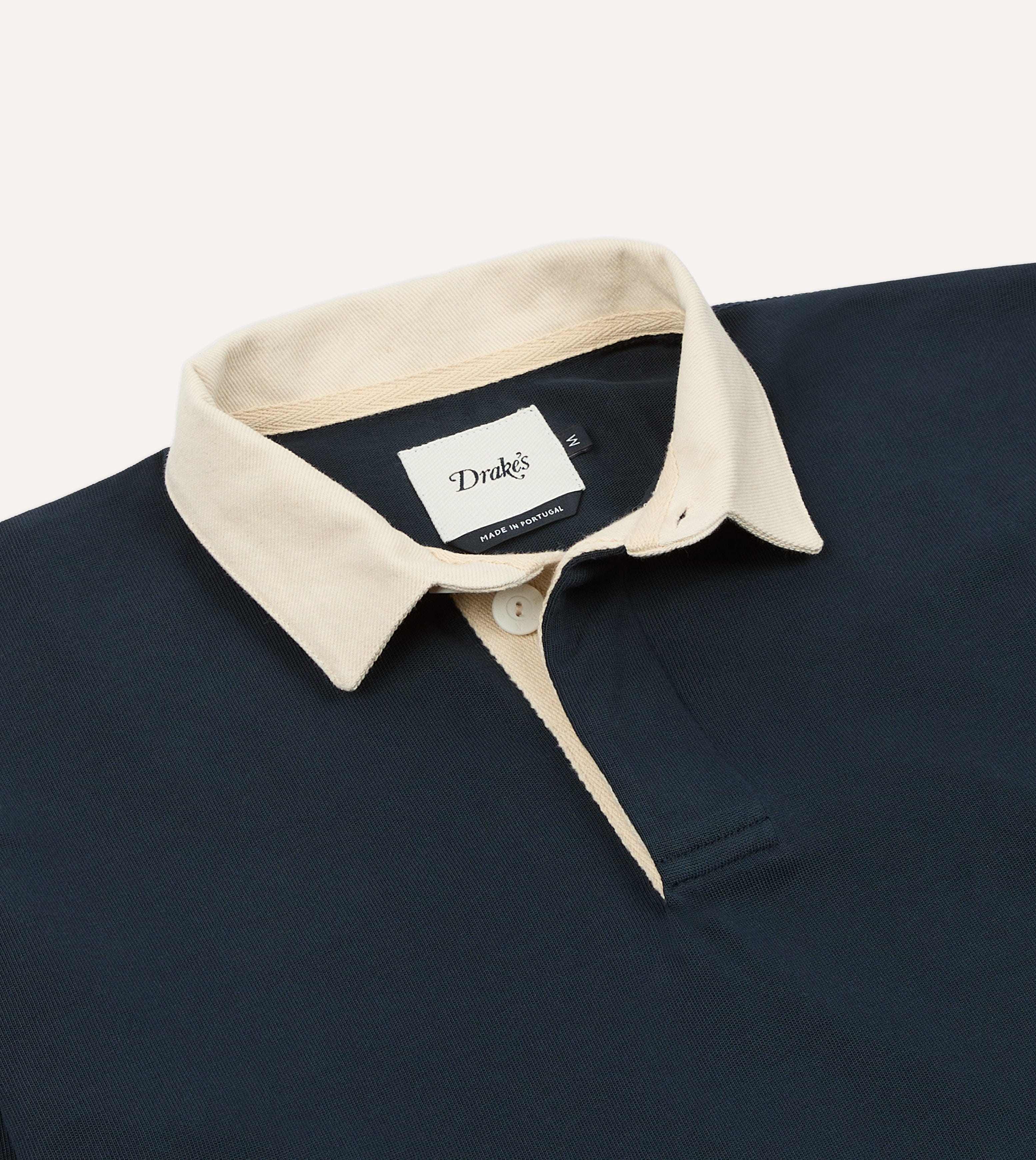 Navy Cotton Rugby Shirt - Image 3