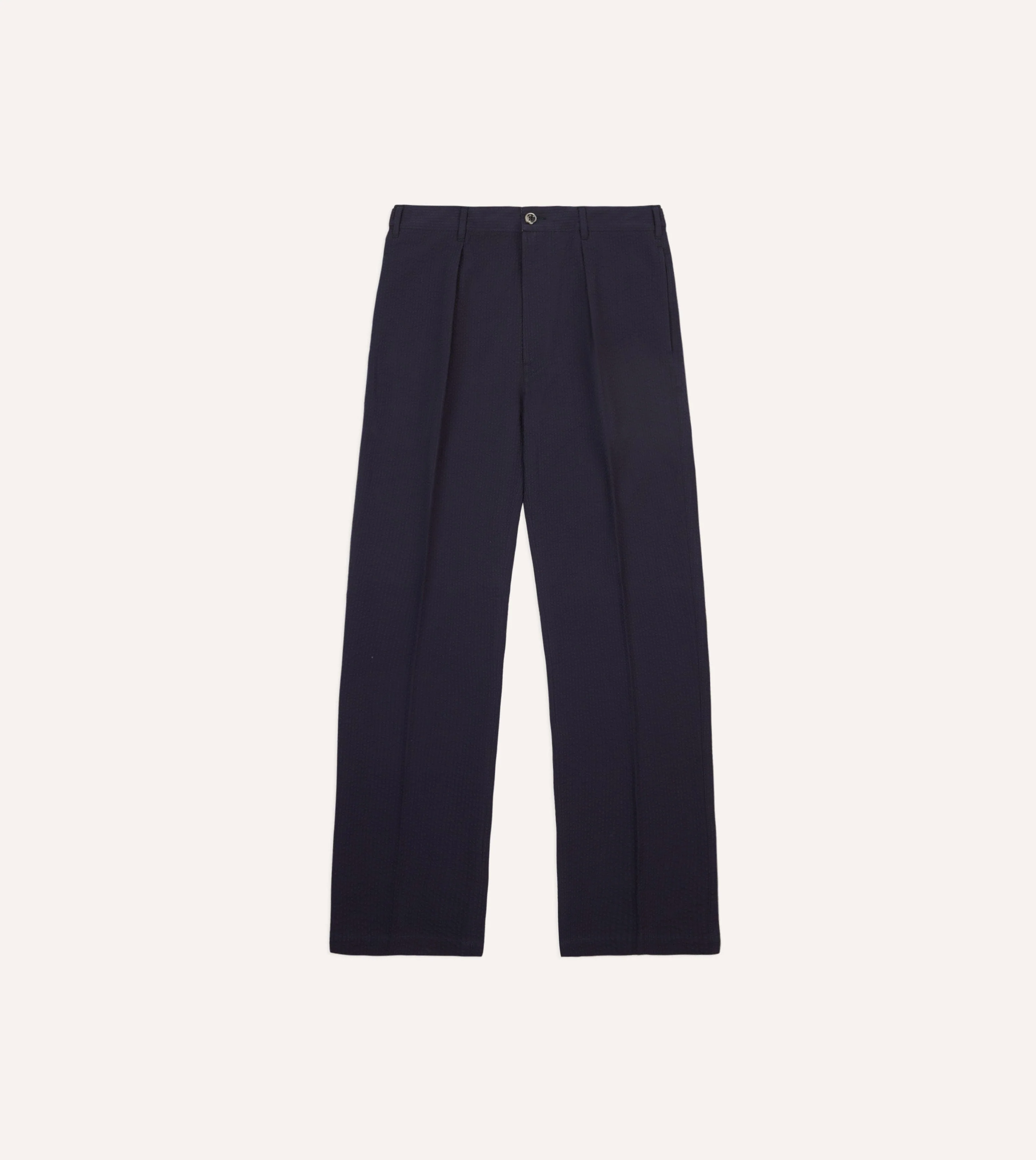 Navy Seersucker Games Trousers - Image 6