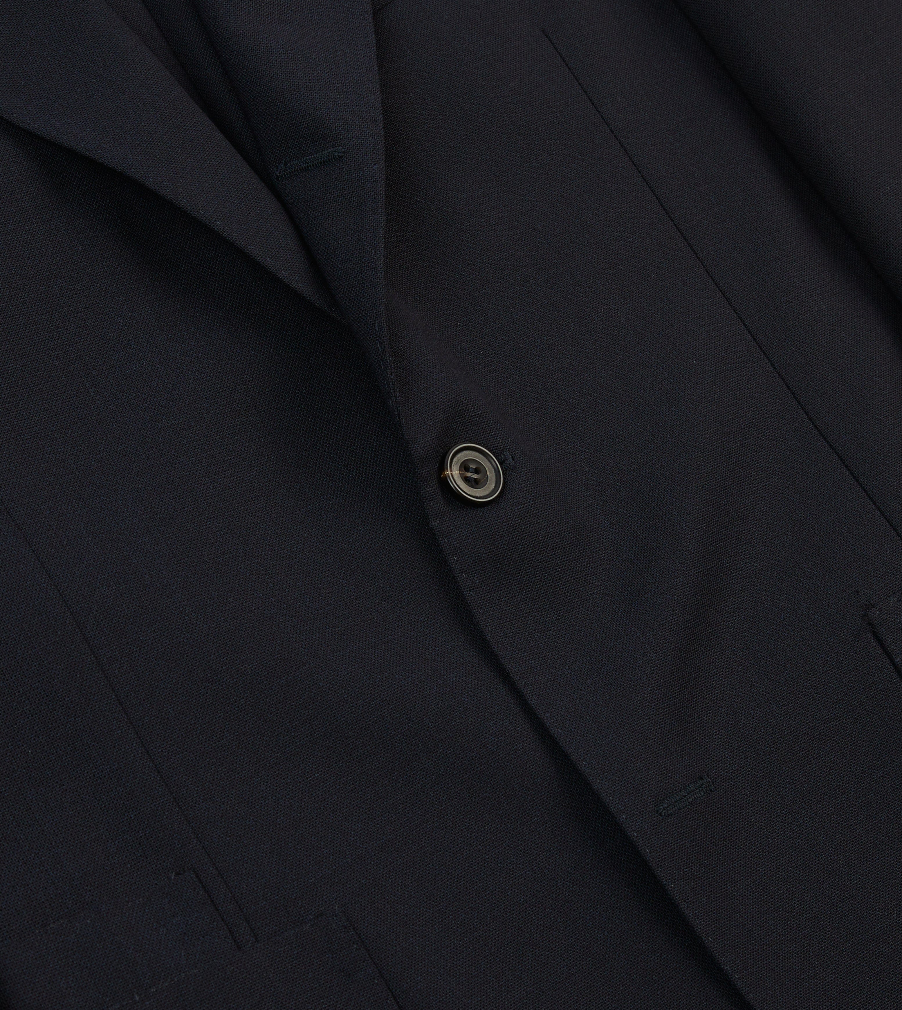 Navy Tropical Wool Tailored Jacket - Image 5
