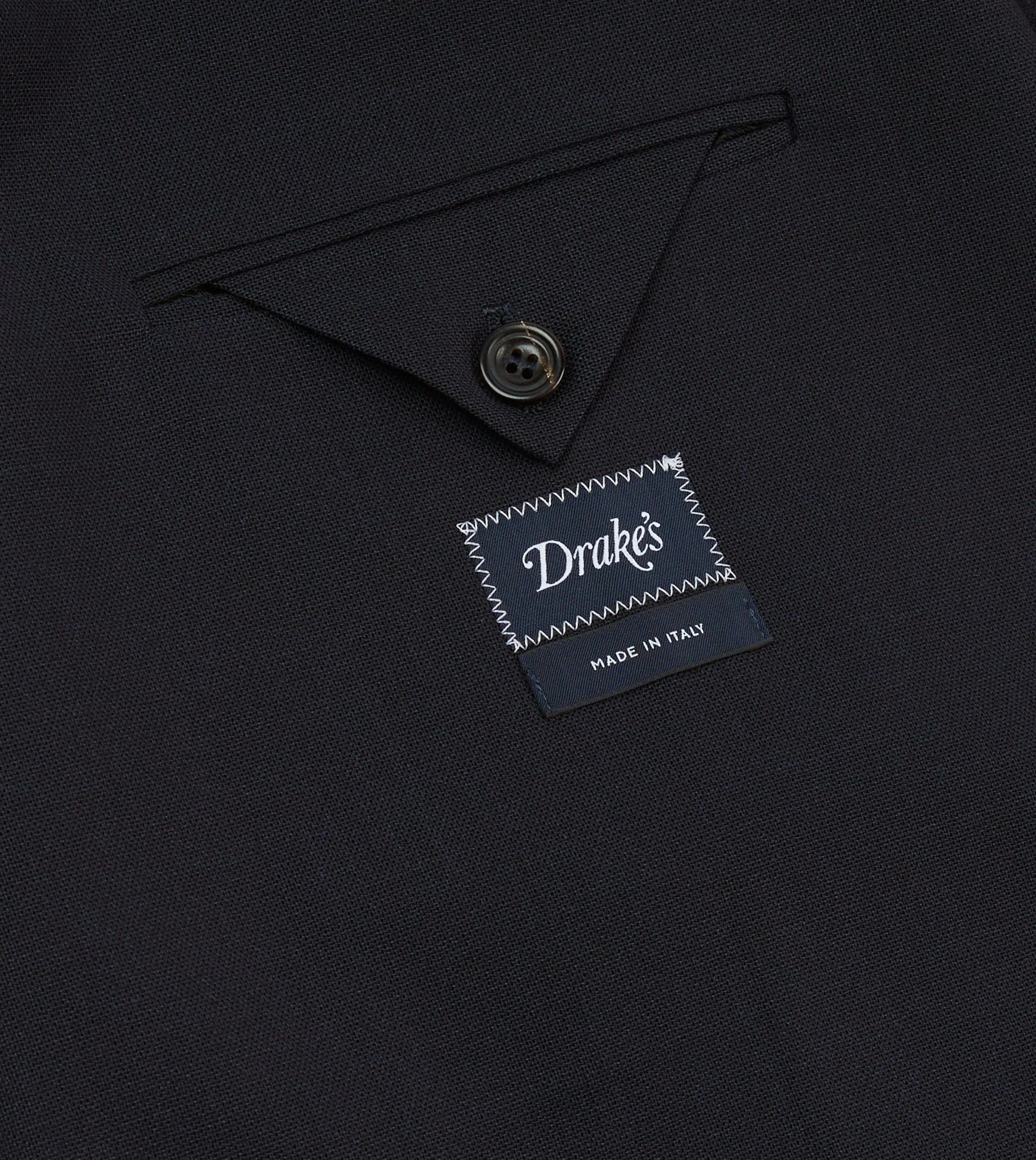 Navy Tropical Wool Tailored Jacket - Image 7