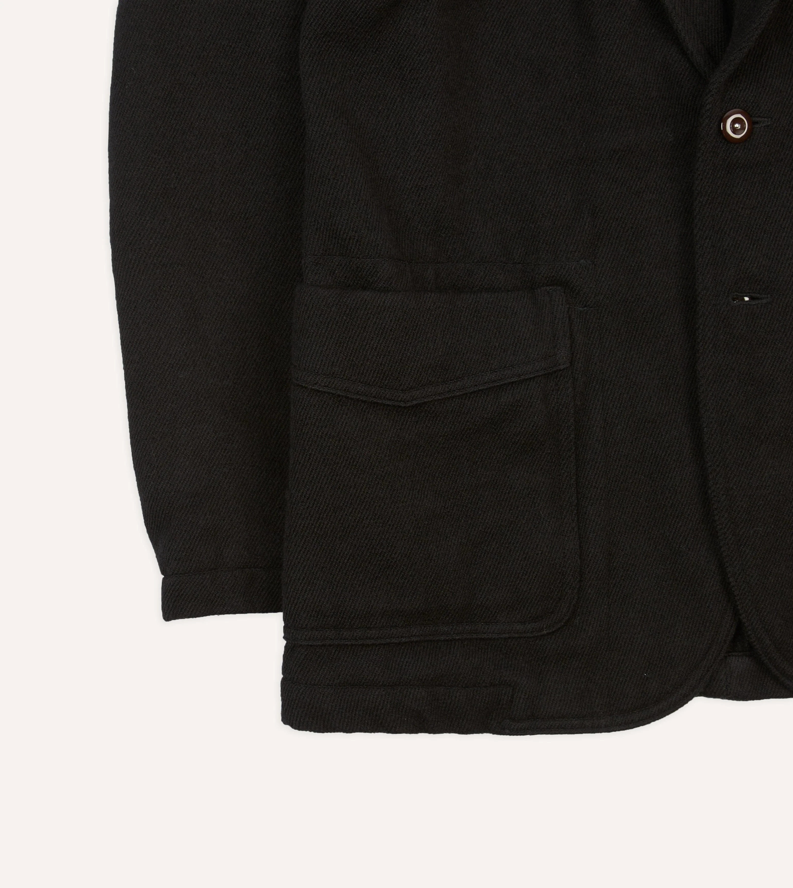 Navy Wool-Cotton Twill Field Games Blazer - Image 7