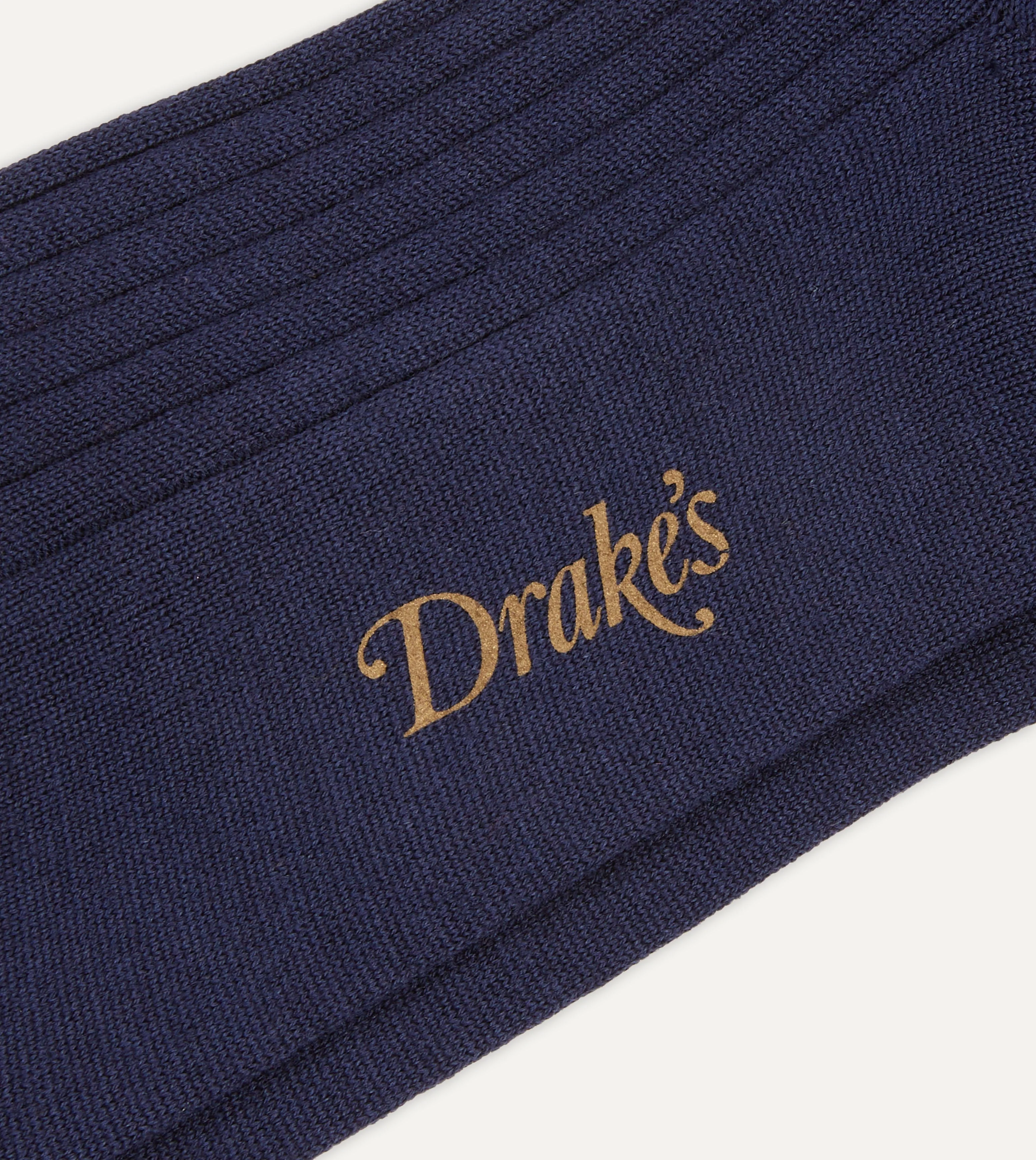 Navy Wool Mid-Calf Socks - Image 2