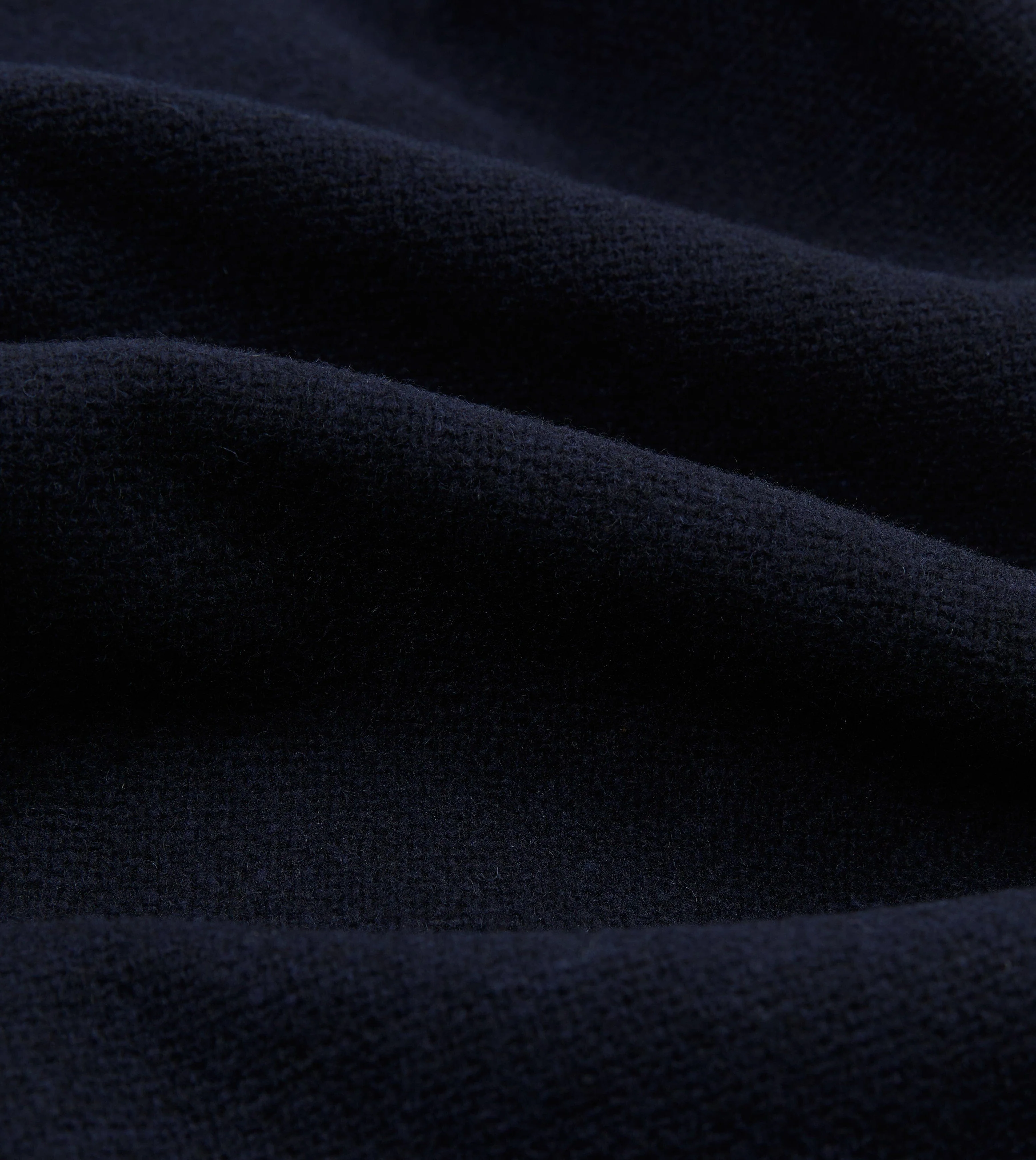 Navy Wool Raglan Coat - Image 2