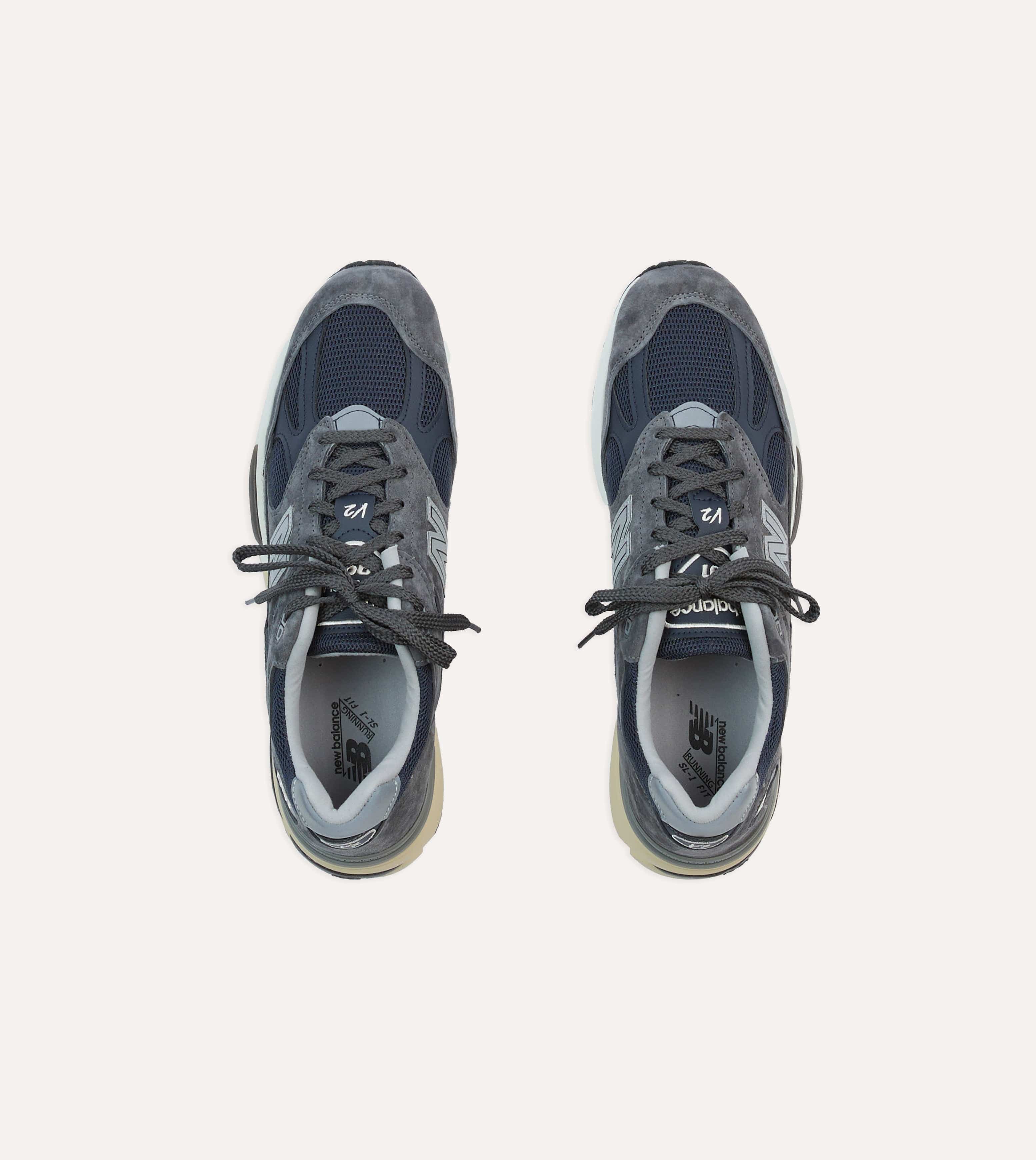 New Balance Dark Gull Grey Made in UK 991v2 Trainers - Image 4