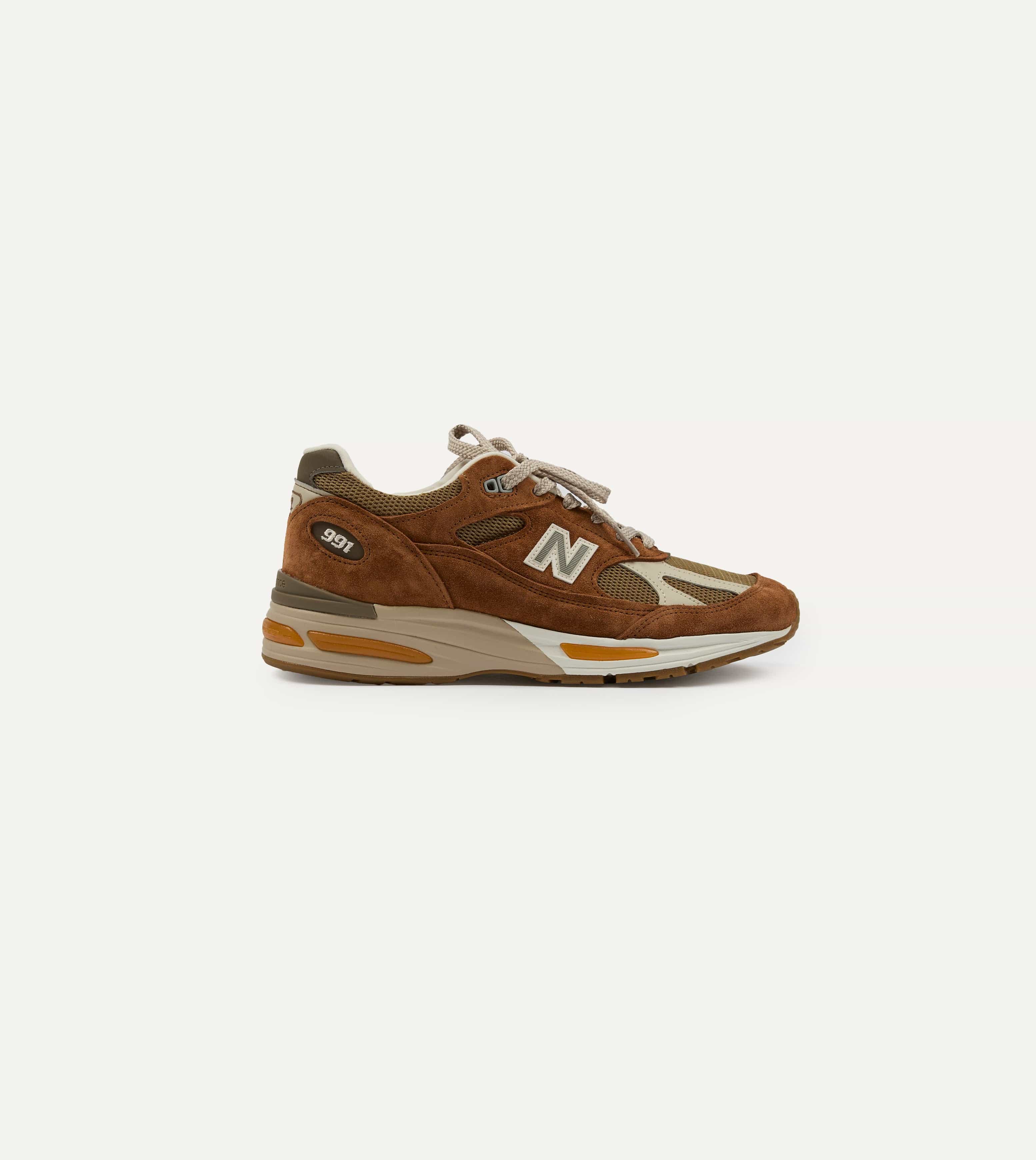 New Balance ‘Iconic Influences’ Caramel Café Made in UK 991v2 Trainers - Image 7