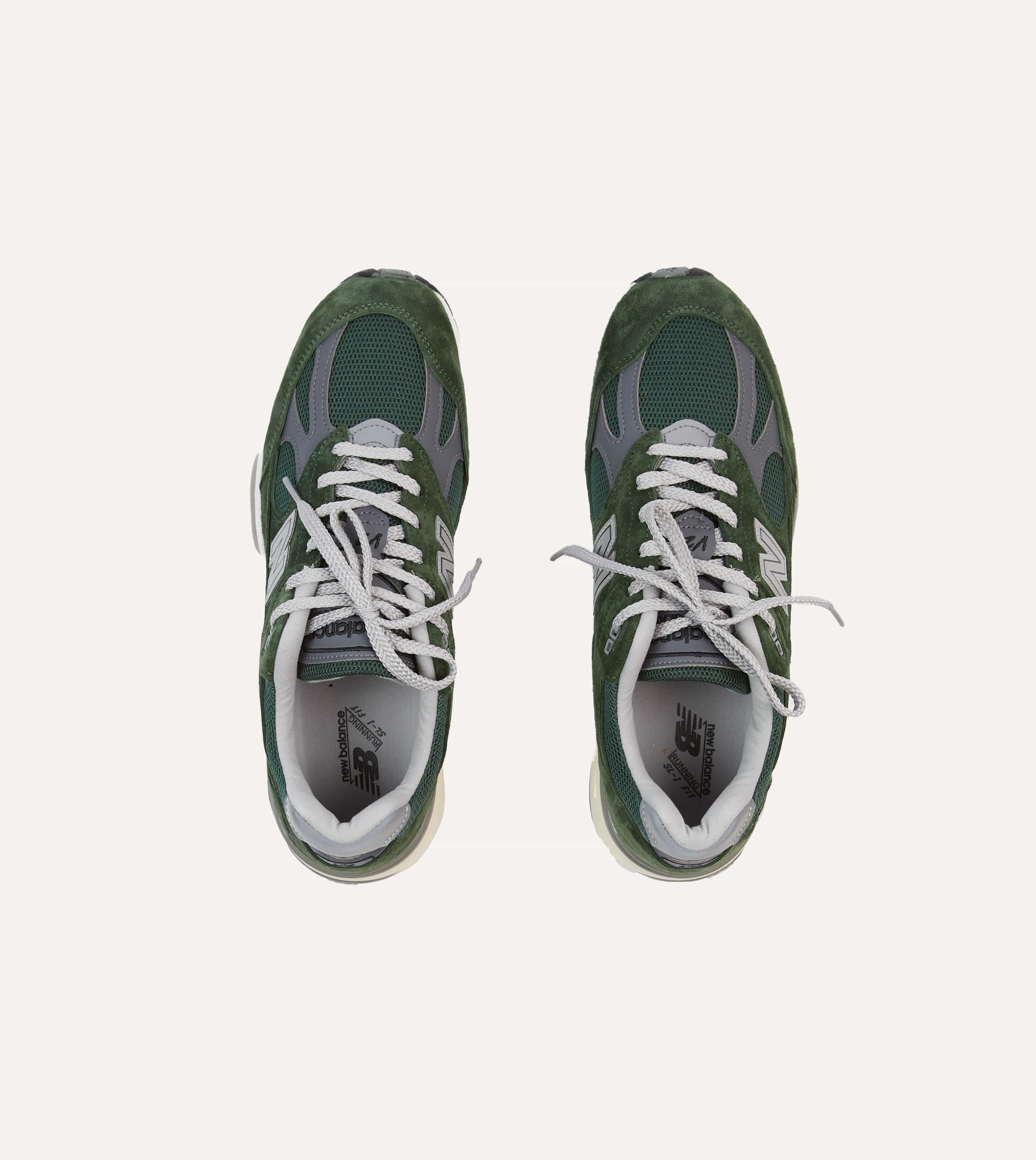 New Balance Kombu Green Made in UK 991v2 Trainers - Image 4