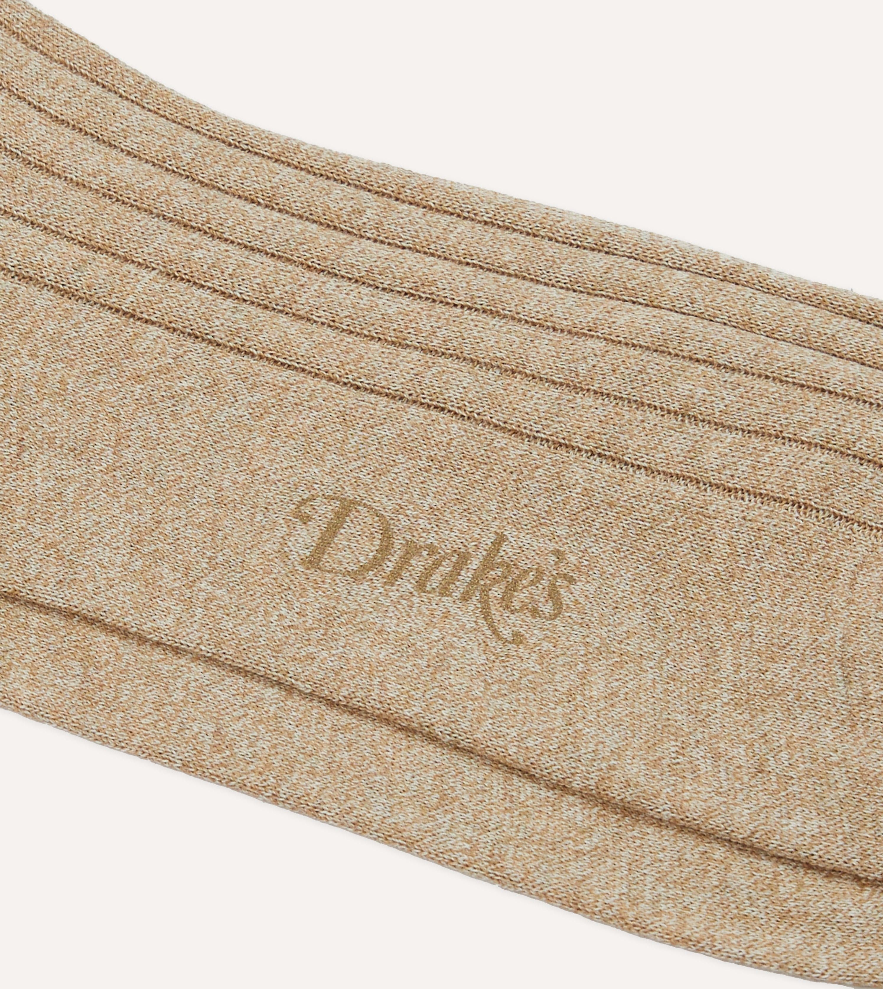 Oatmeal Cotton Mid-Calf Socks - Image 2