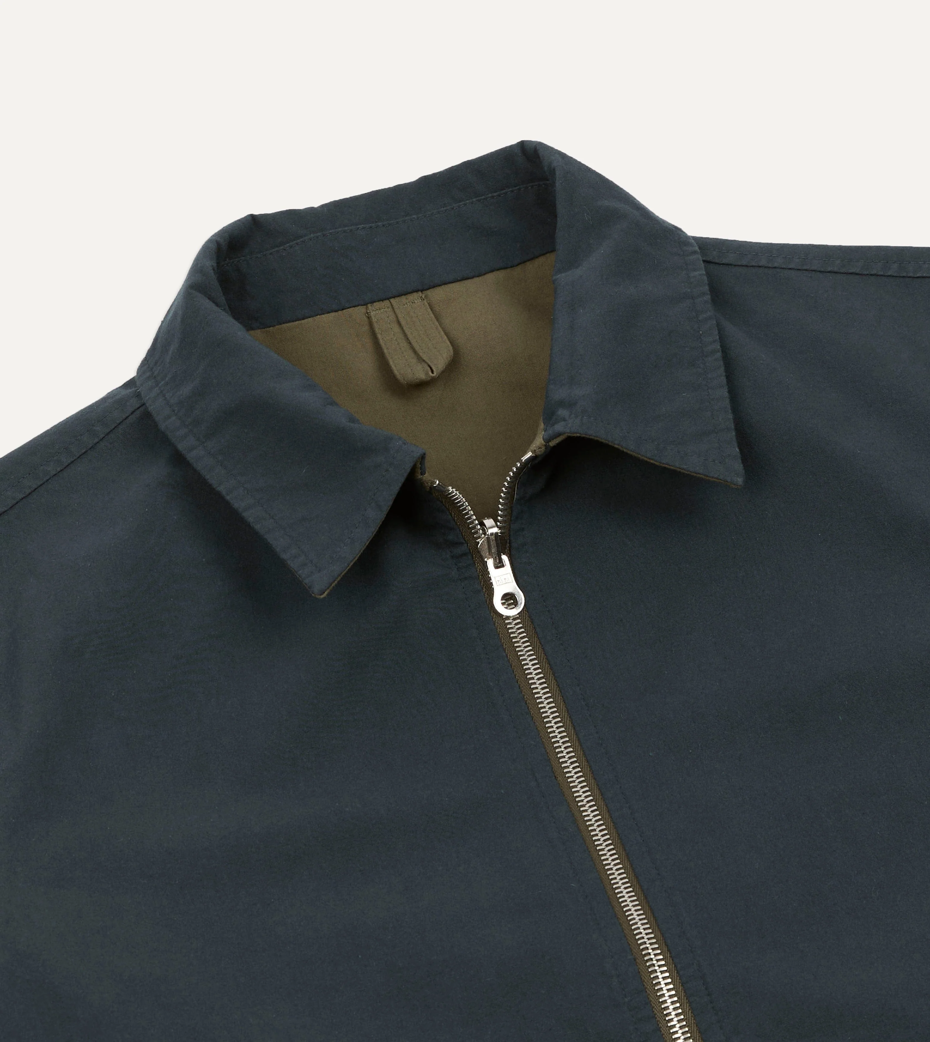 Olive and Navy Reversible Cotton Blouson Jacket - Image 10