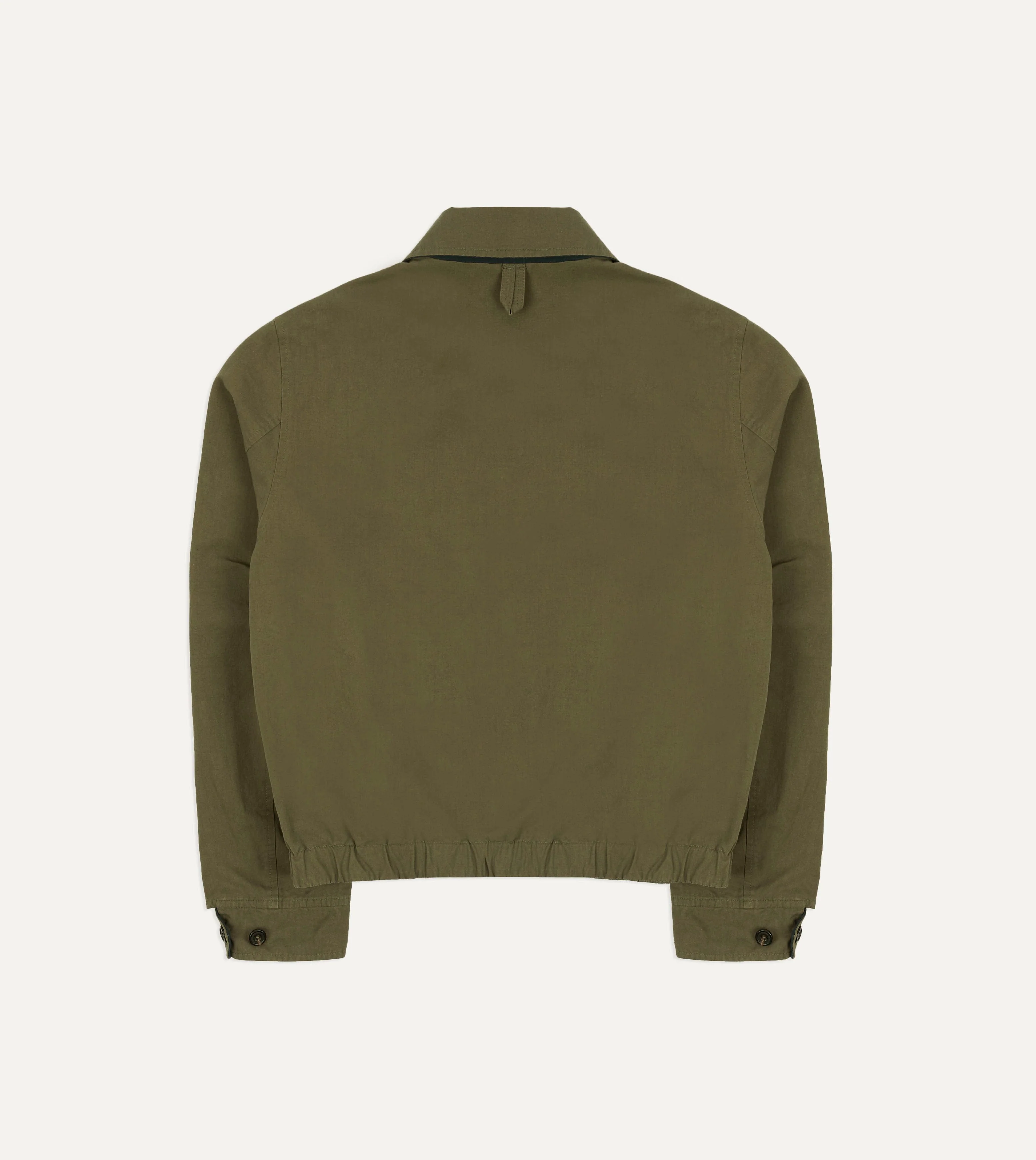 Olive and Navy Reversible Cotton Blouson Jacket - Image 8