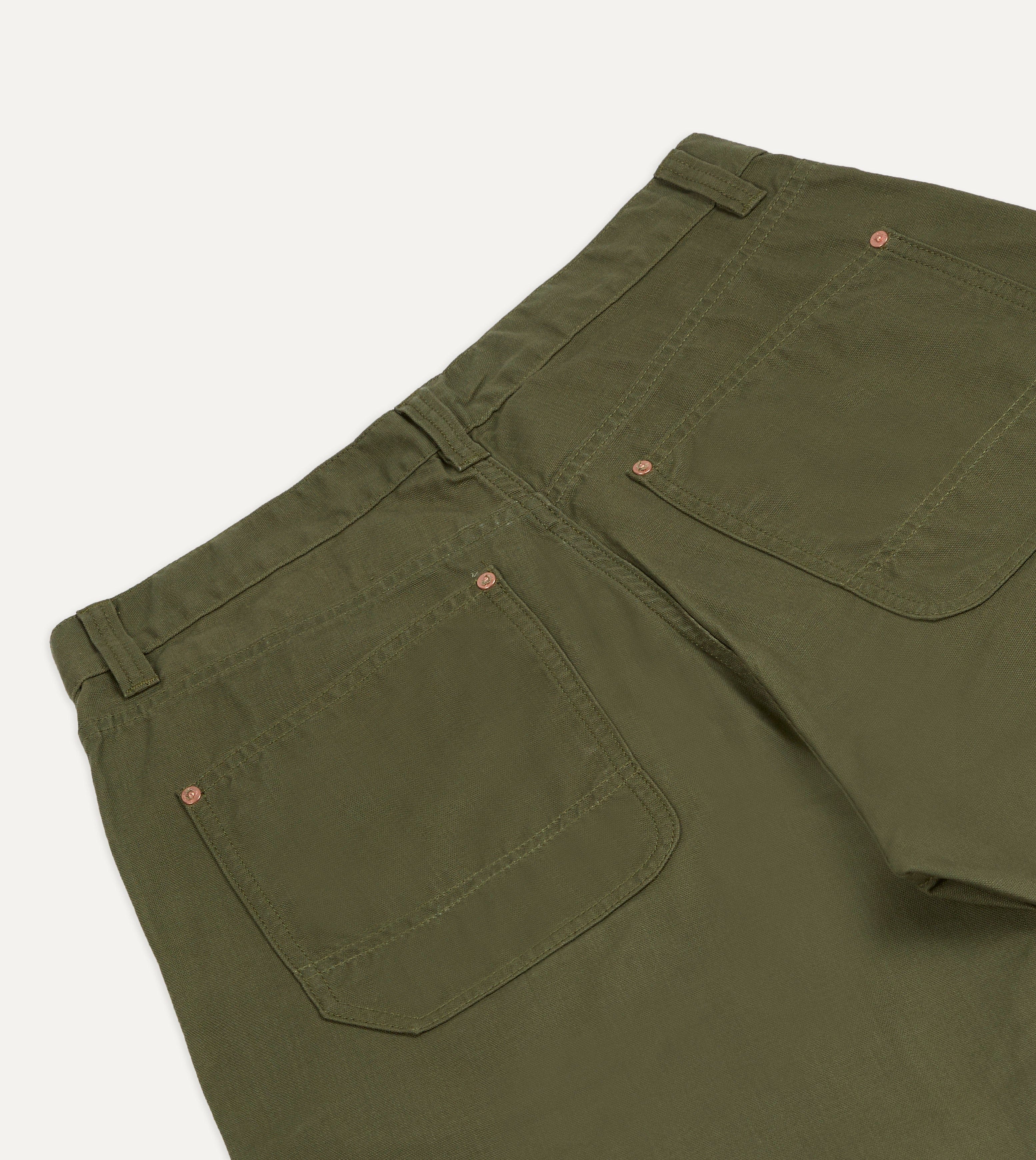 Olive Cotton Canvas Carpenter Pant - Image 5