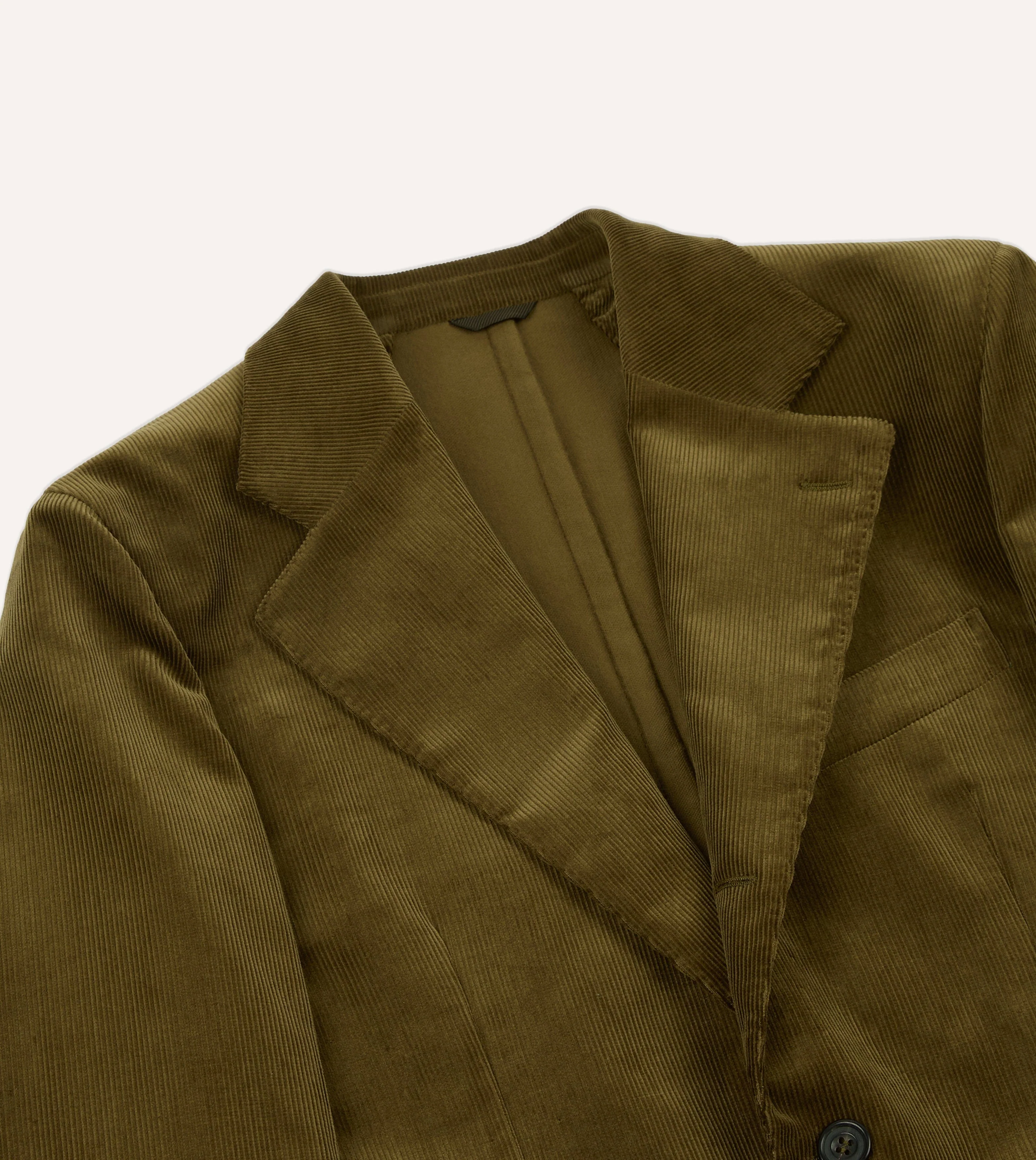 Olive Green Mid-Wale Cotton Corduroy TailoredÃ‚Â Jacket - Image 3