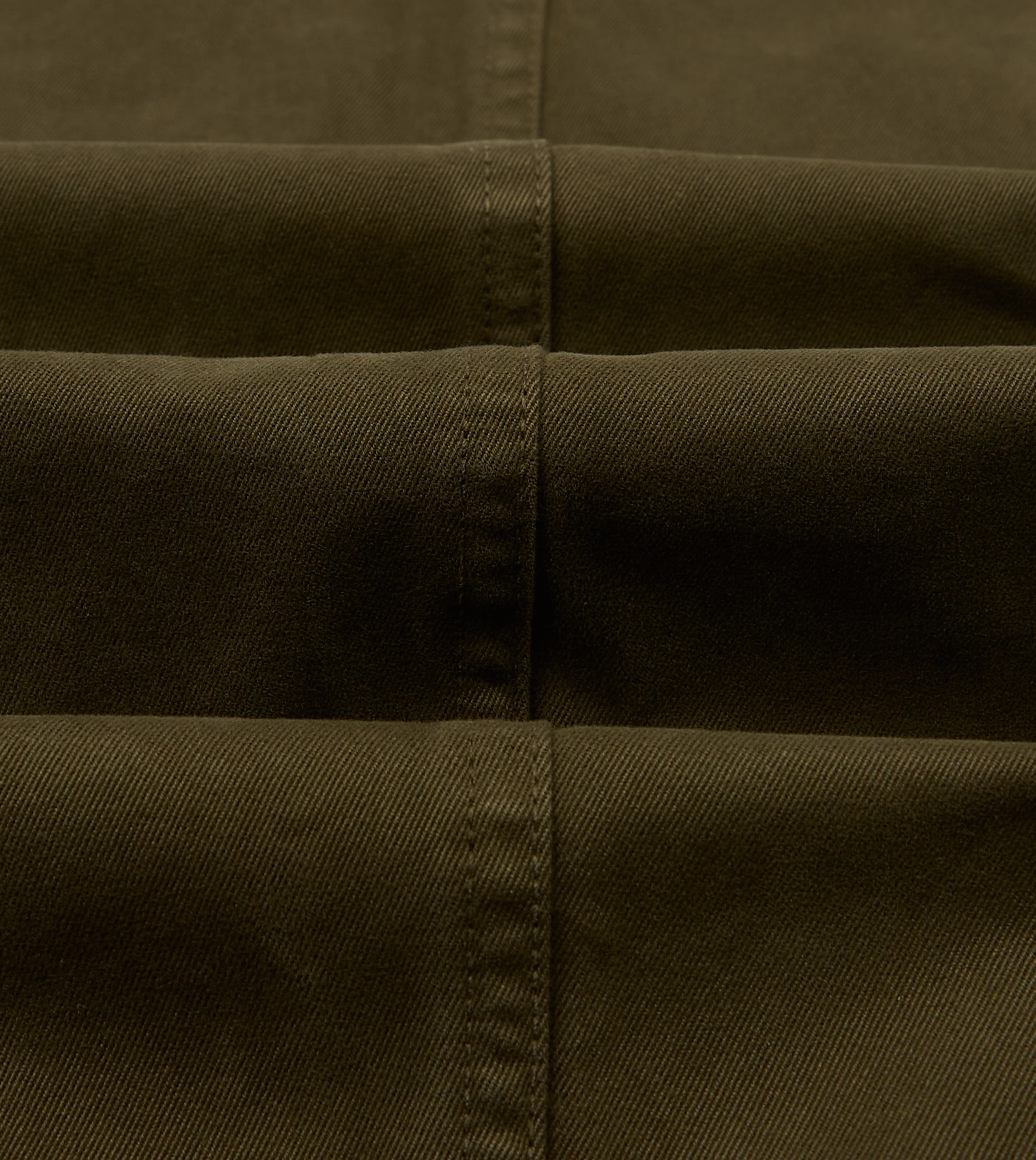 Olive Heavy Cotton Flat Front Chino - Image 2