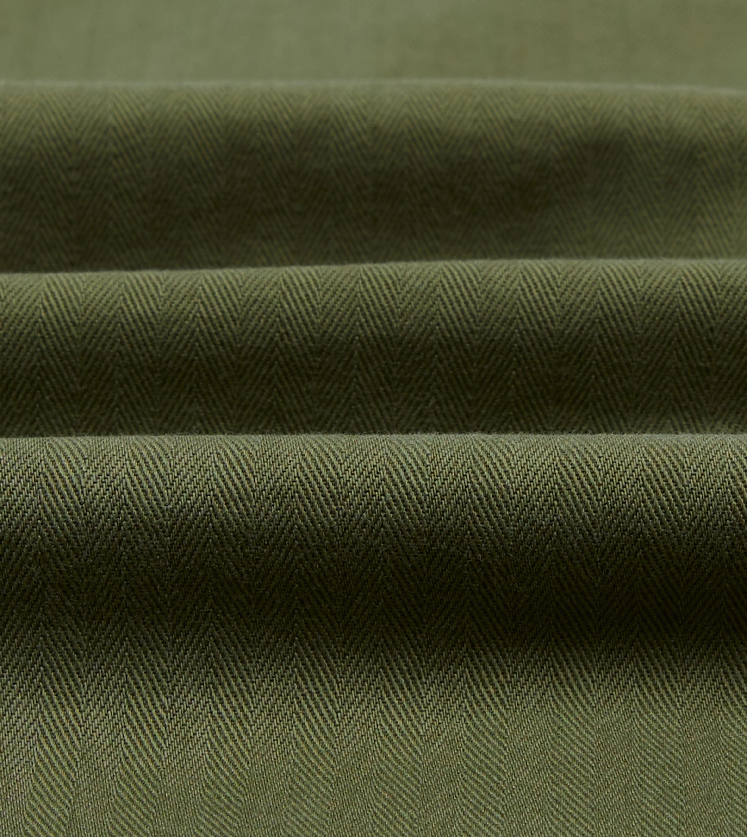 Olive Herringbone Cotton Jungle Jacket - Image 3