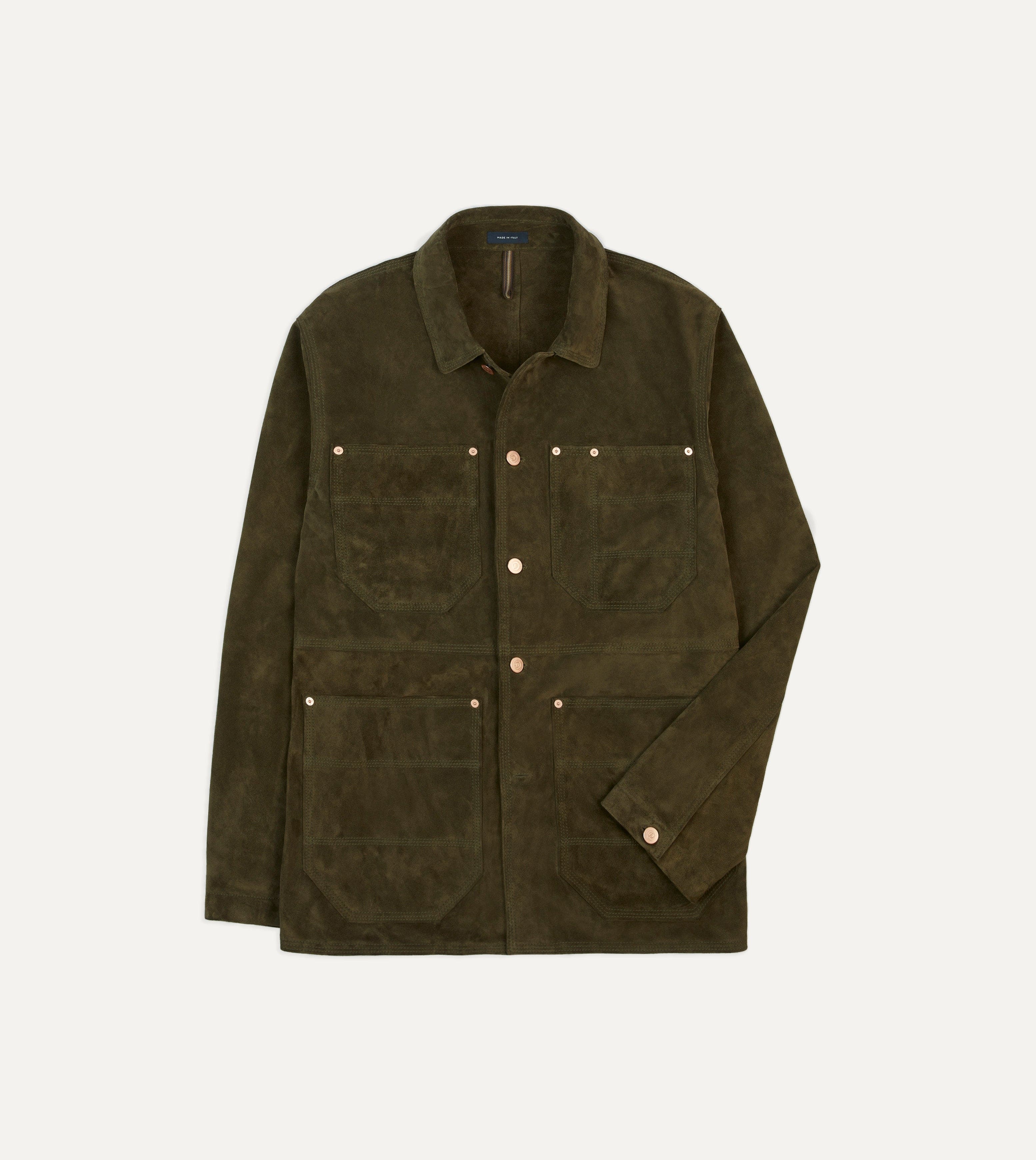 Olive Suede Welder Jacket - Image 3