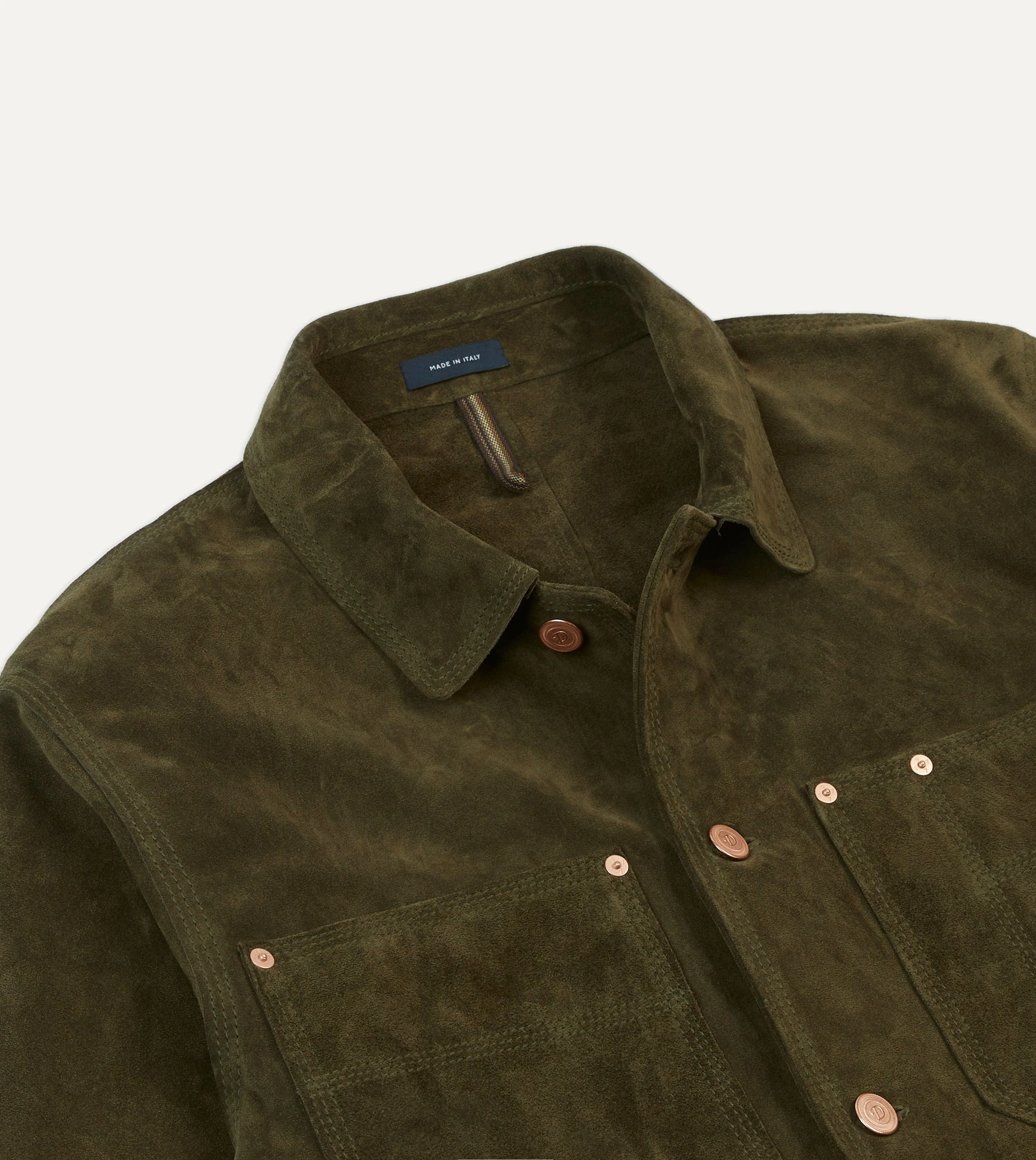 Olive Suede Welder Jacket - Image 4
