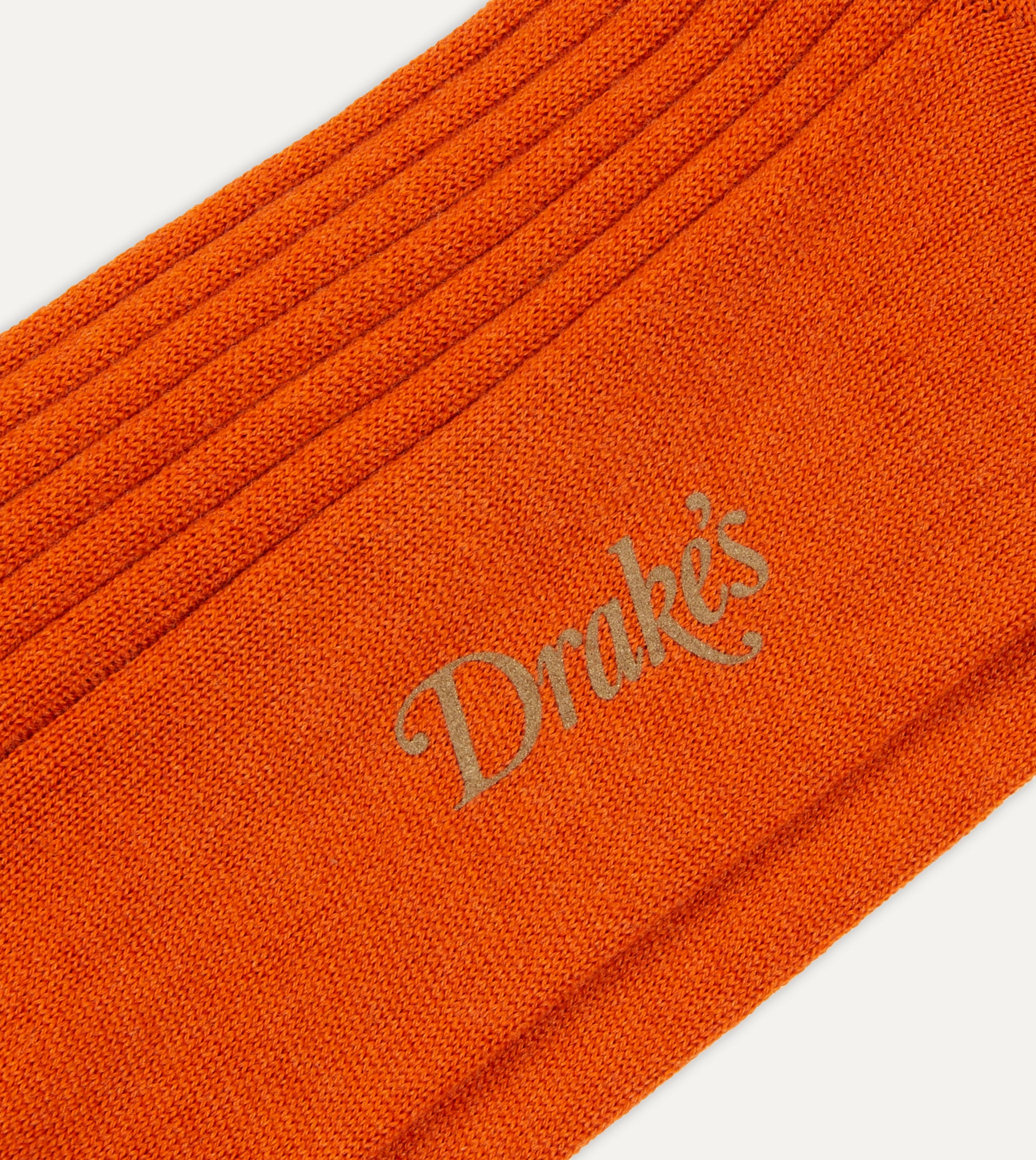 Orange Wool Mid-Calf Socks - Image 2