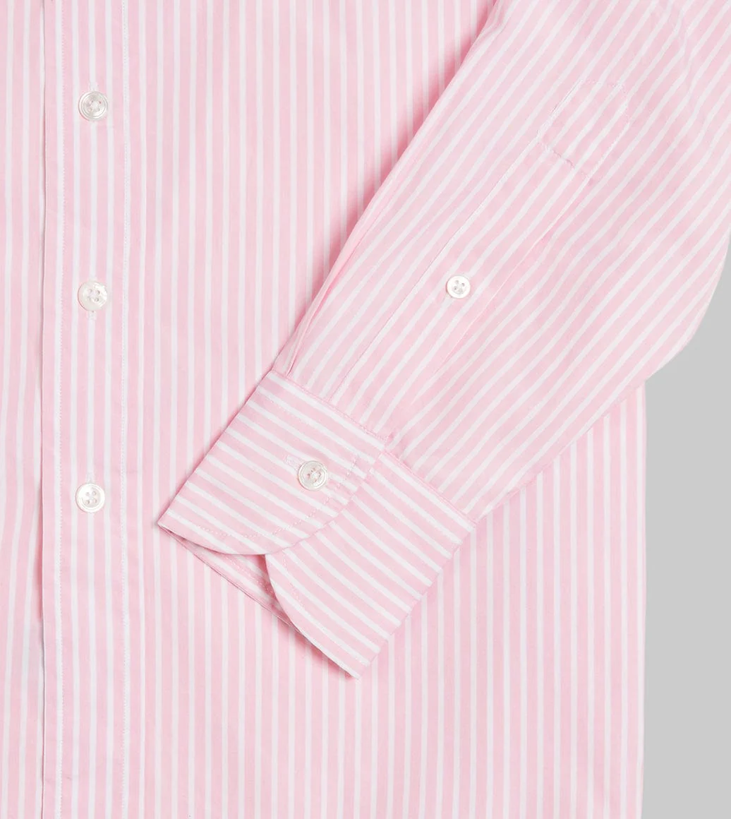 Pink Bengal Stripe Cotton Poplin Button-Down Shirt - Image 4