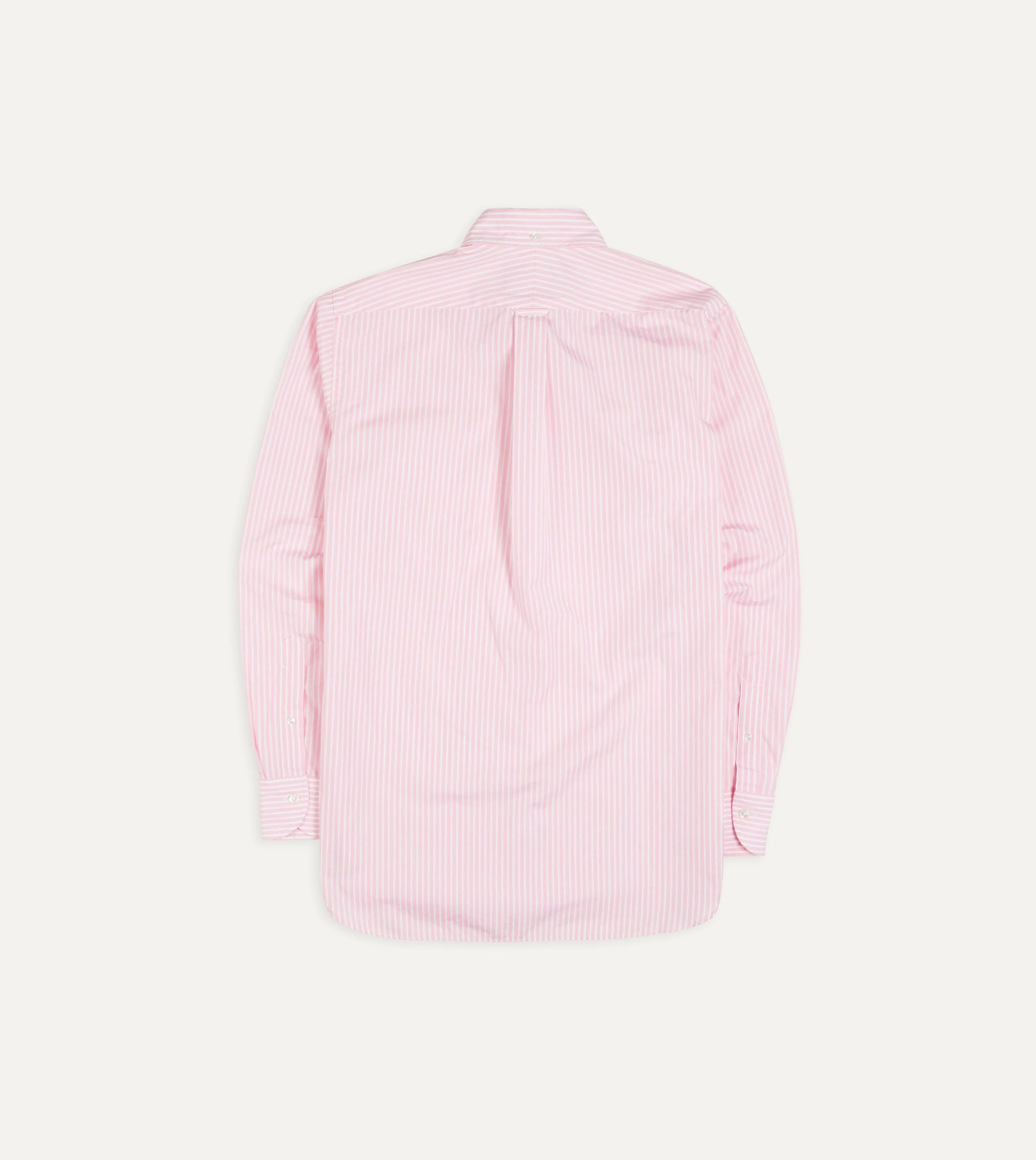 Pink Bengal Stripe Cotton Poplin Button-Down Shirt - Image 6