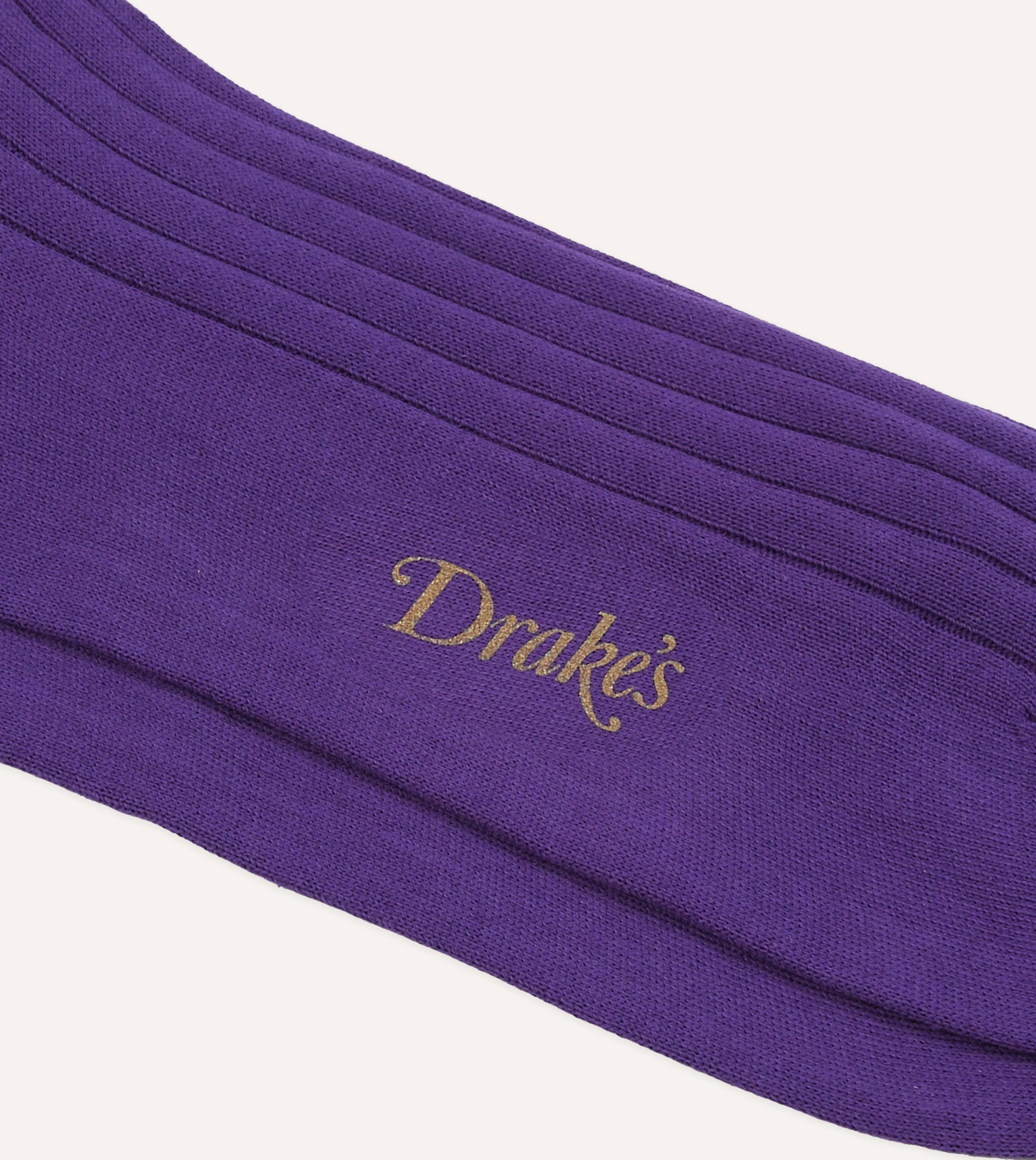 Purple Cotton Mid-Calf Socks - Image 2