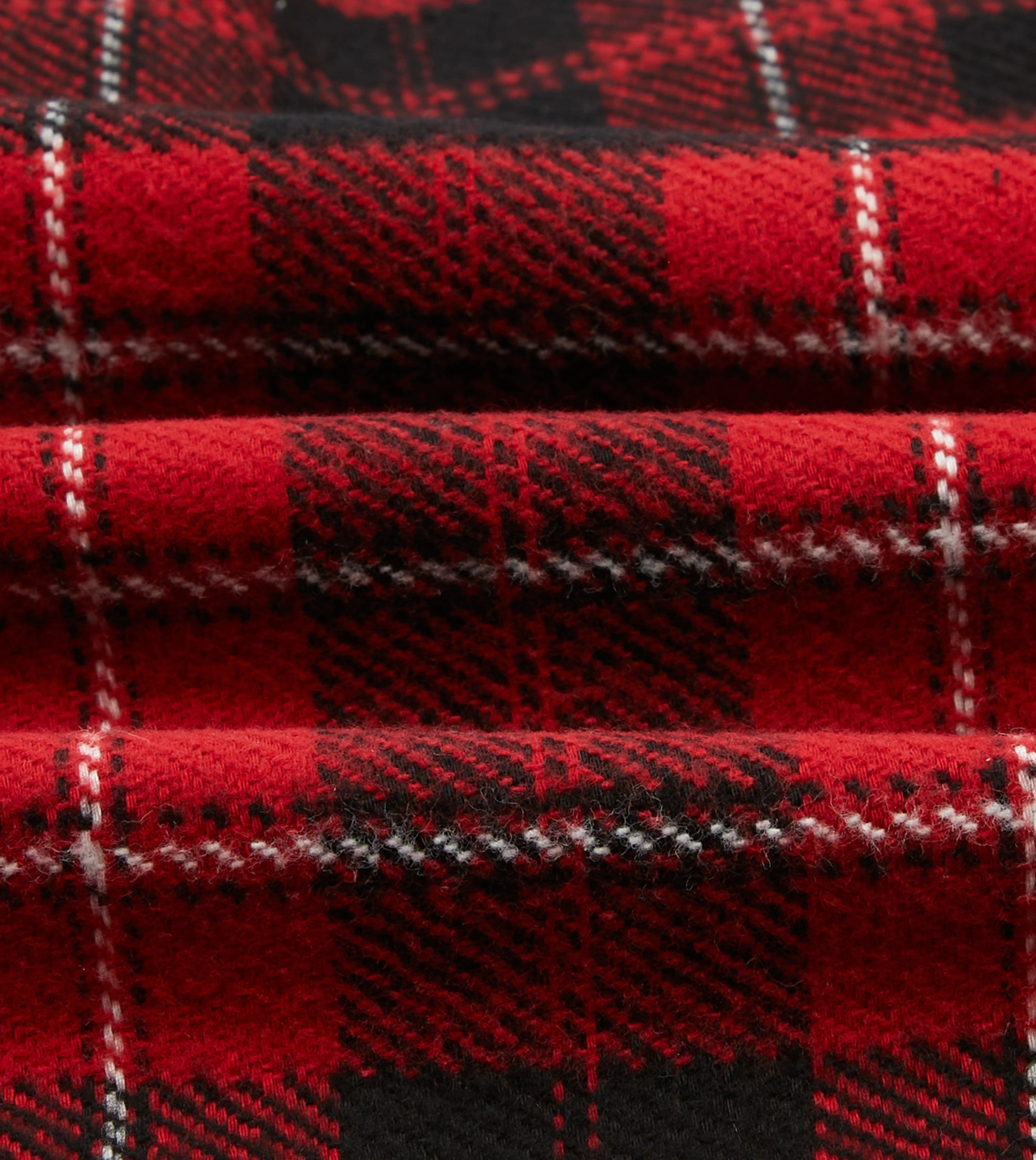 Red Check Cotton Two-Pocket Work Shirt - Image 2