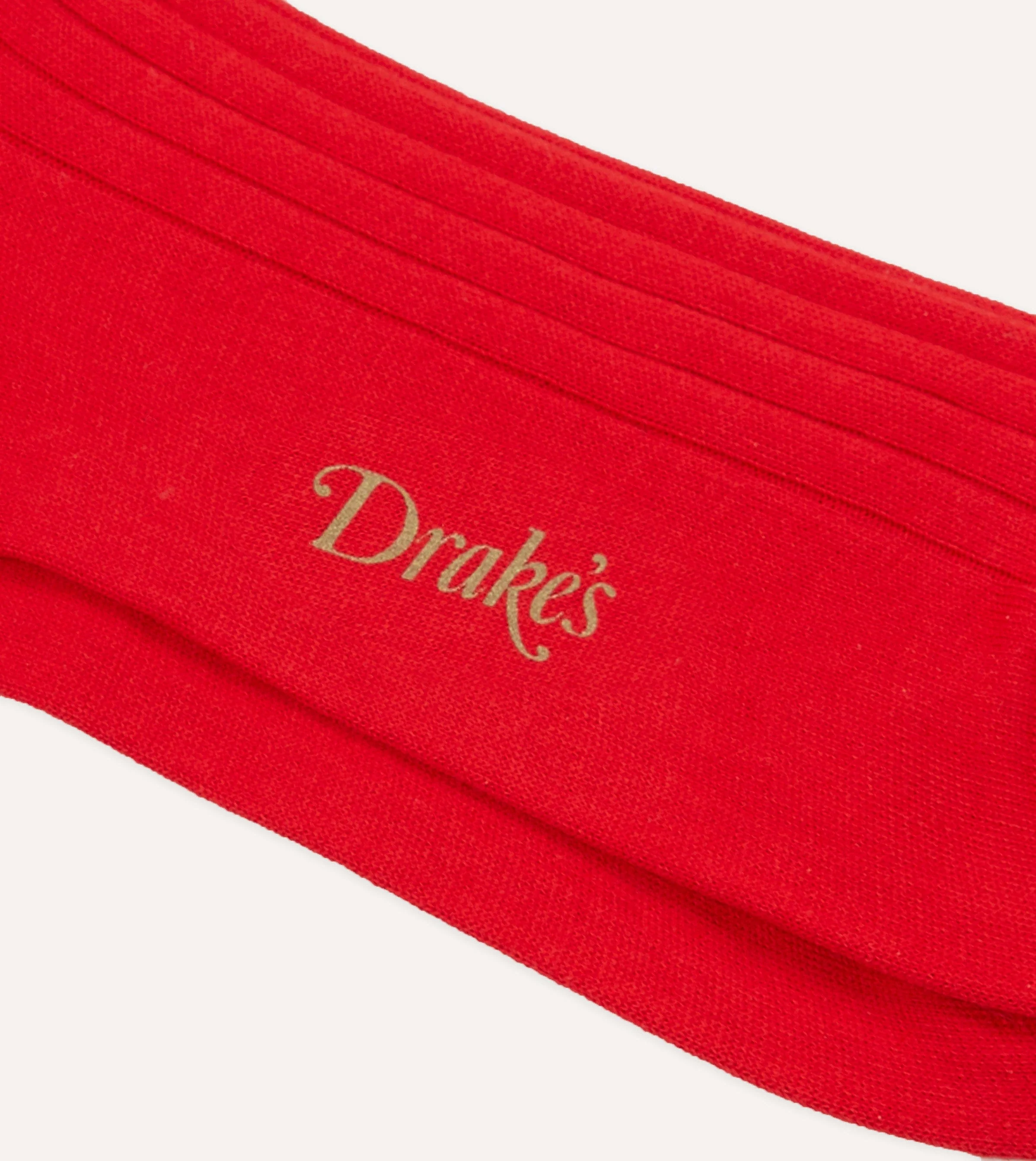 Red Cotton Mid-Calf Socks - Image 2