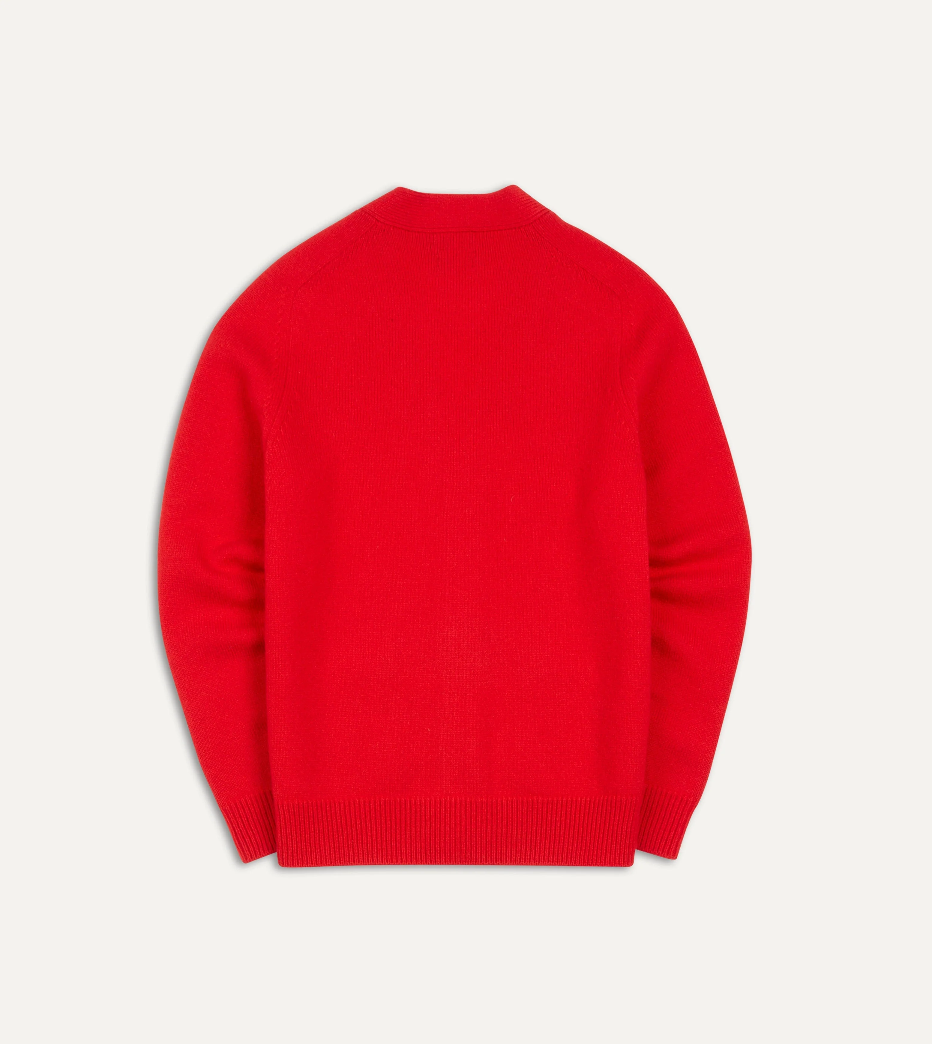 Red Lambswool 6 Button Cardigan - Image 4