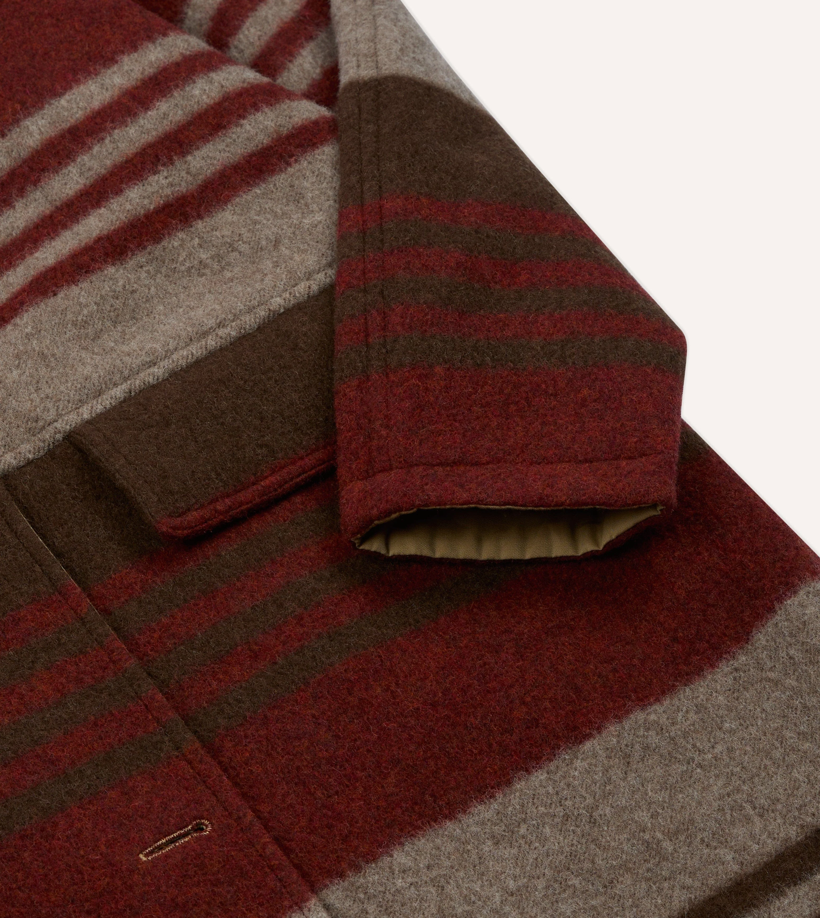 Reversible Cotton-Blanket Raglan Mac - Image 10