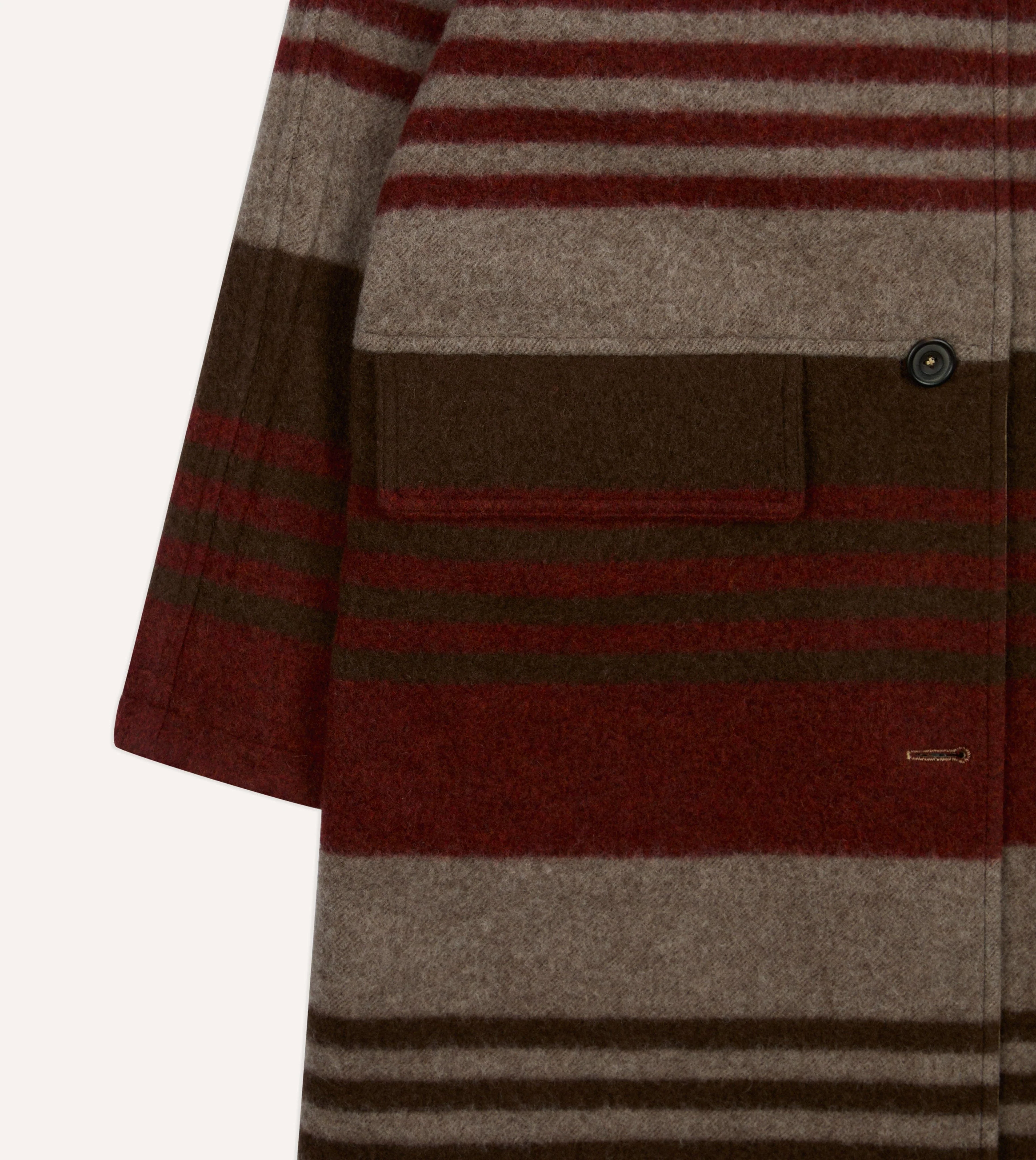 Reversible Cotton-Blanket Raglan Mac - Image 12